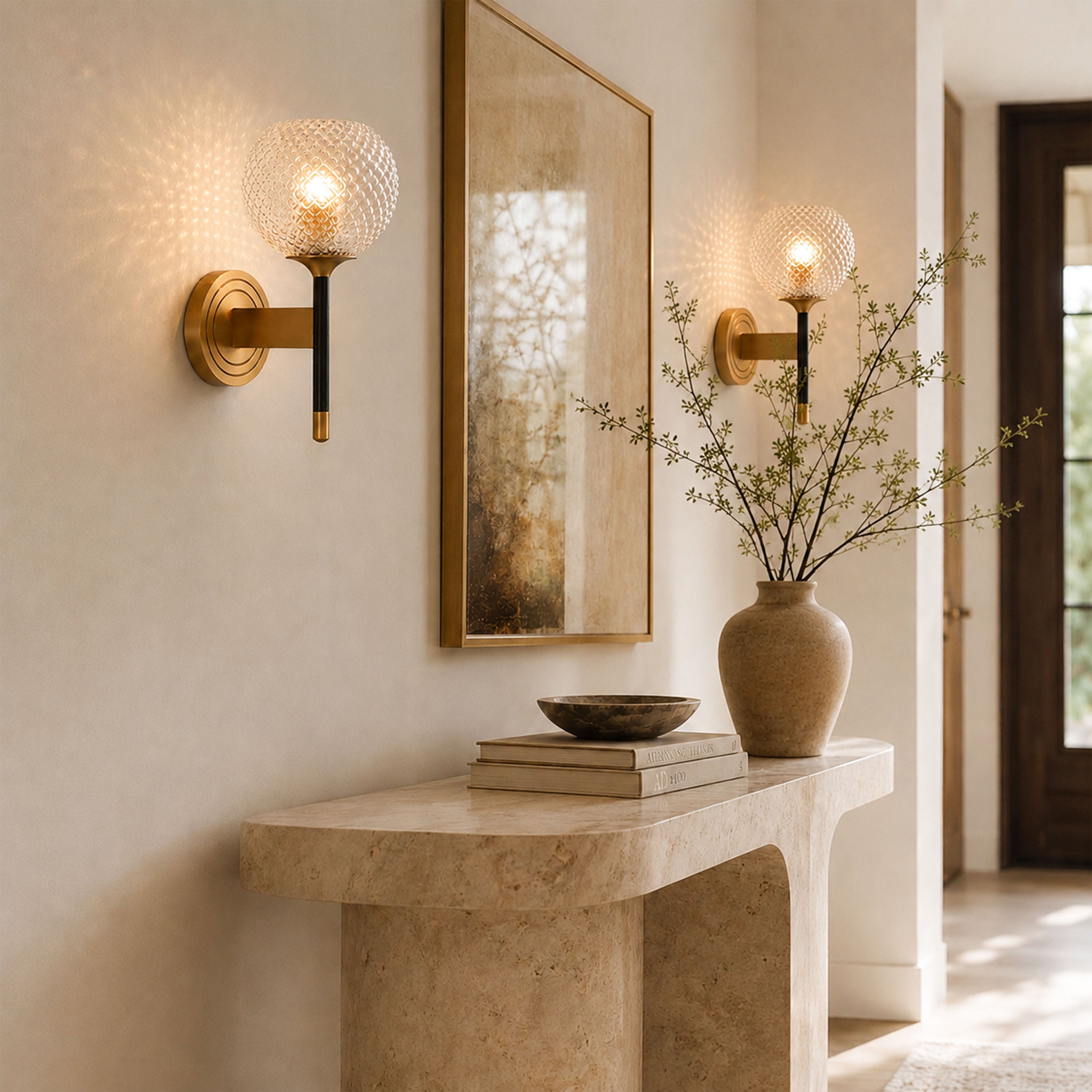 Moira Alabaster 4 Lights Wall Sconce#Finish_Gold