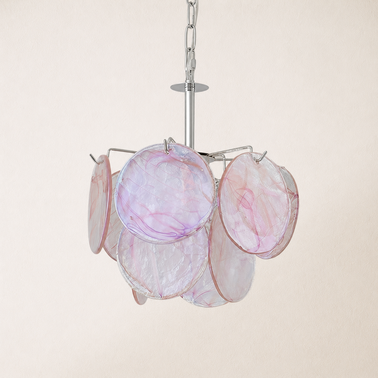 Murello Murano Disc Glass Round Chandelier