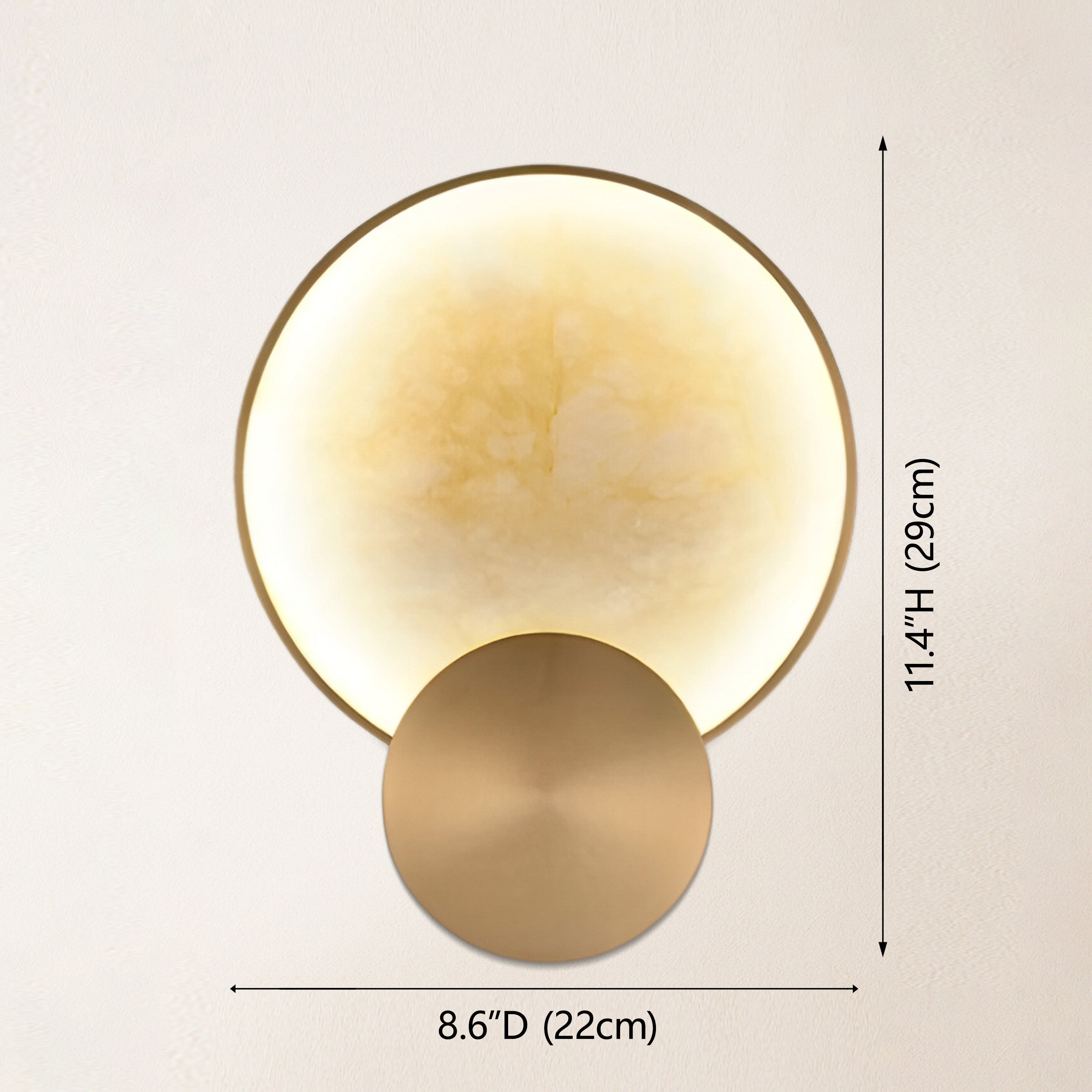 Mintreux Terre Sve Alabaster Wall Sconce 8''D