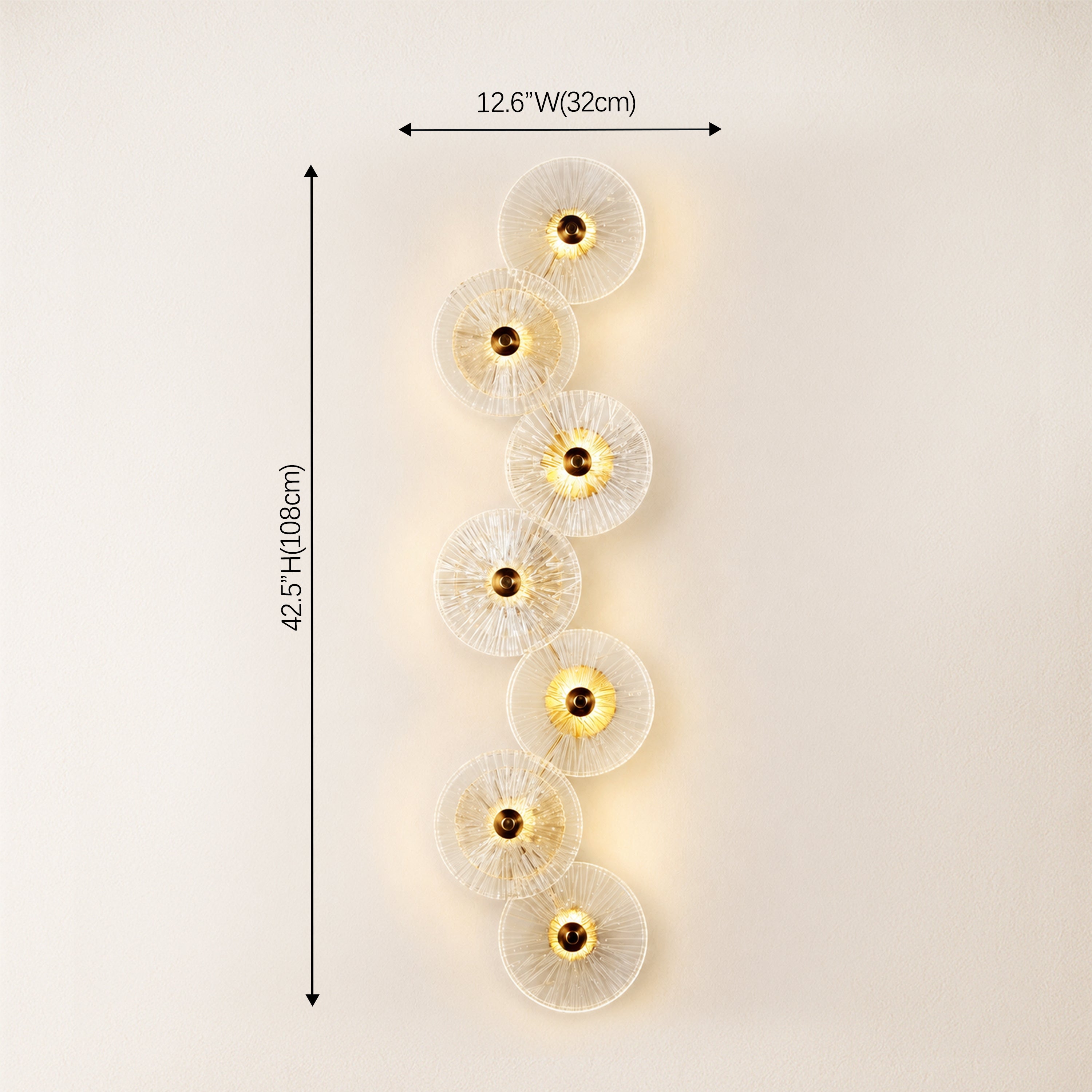 Auriotus Glass Lotus Leaf Wall Sconce