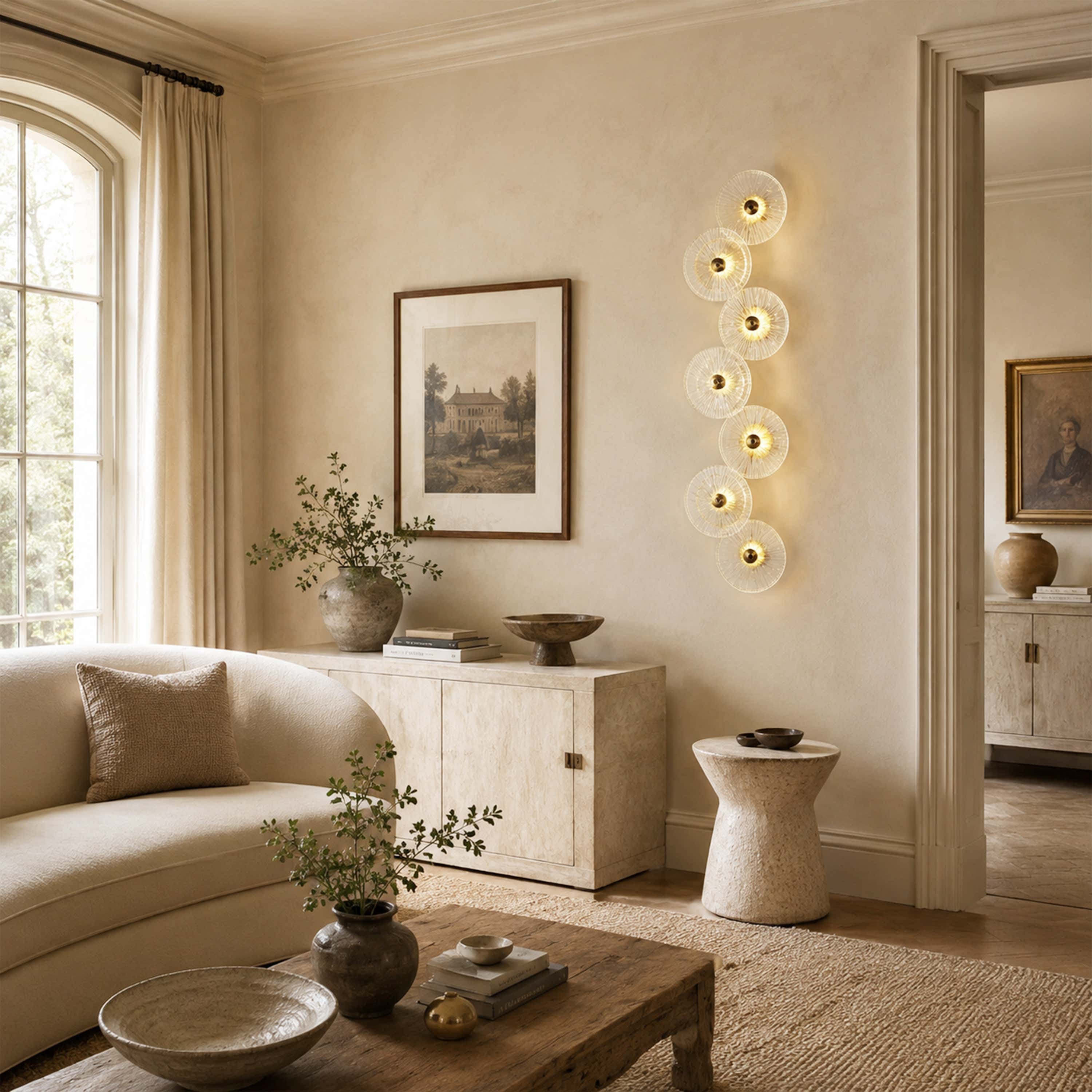 Auriotus Glass Lotus Leaf Wall Sconce