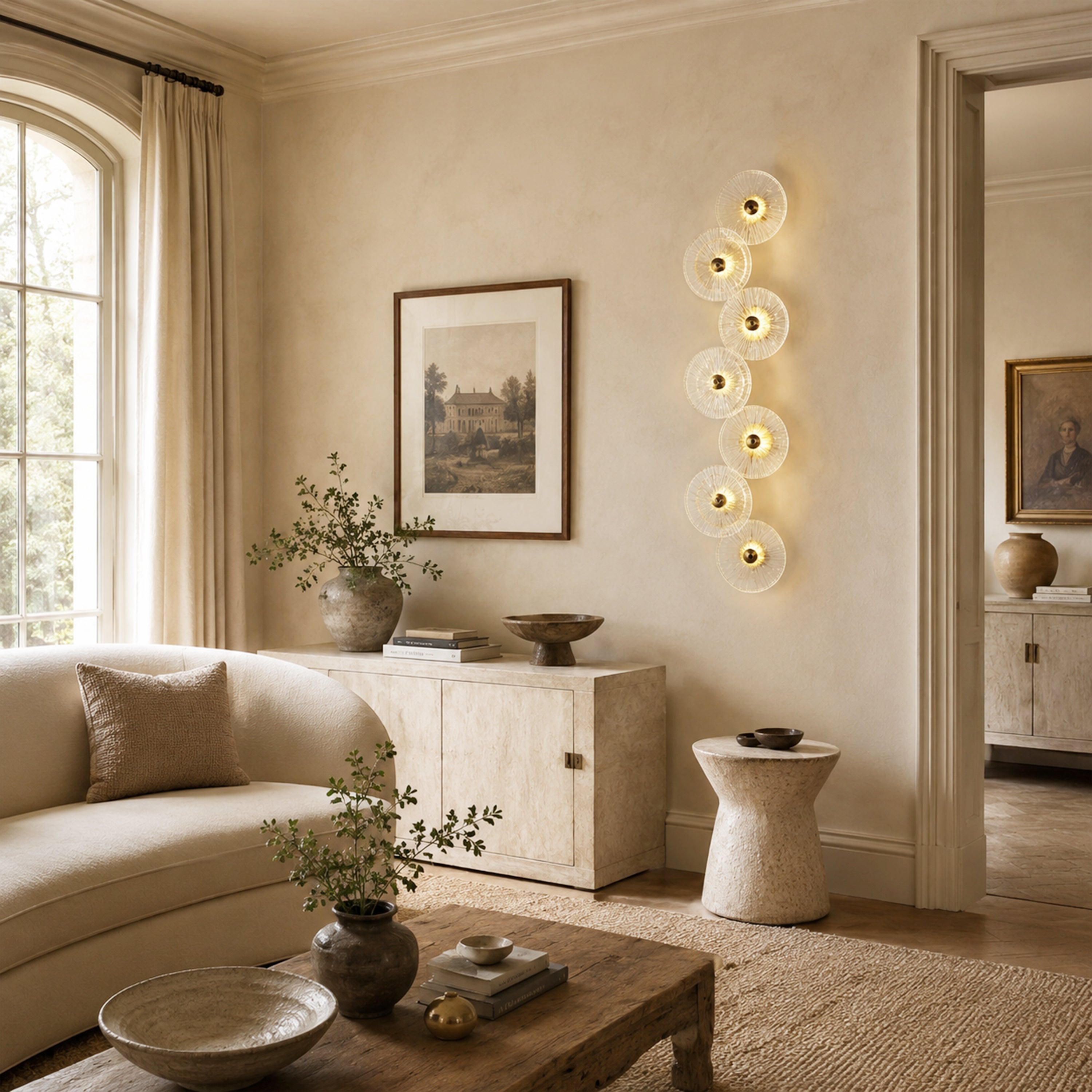Auriotus Glass Lotus Leaf Wall Sconce