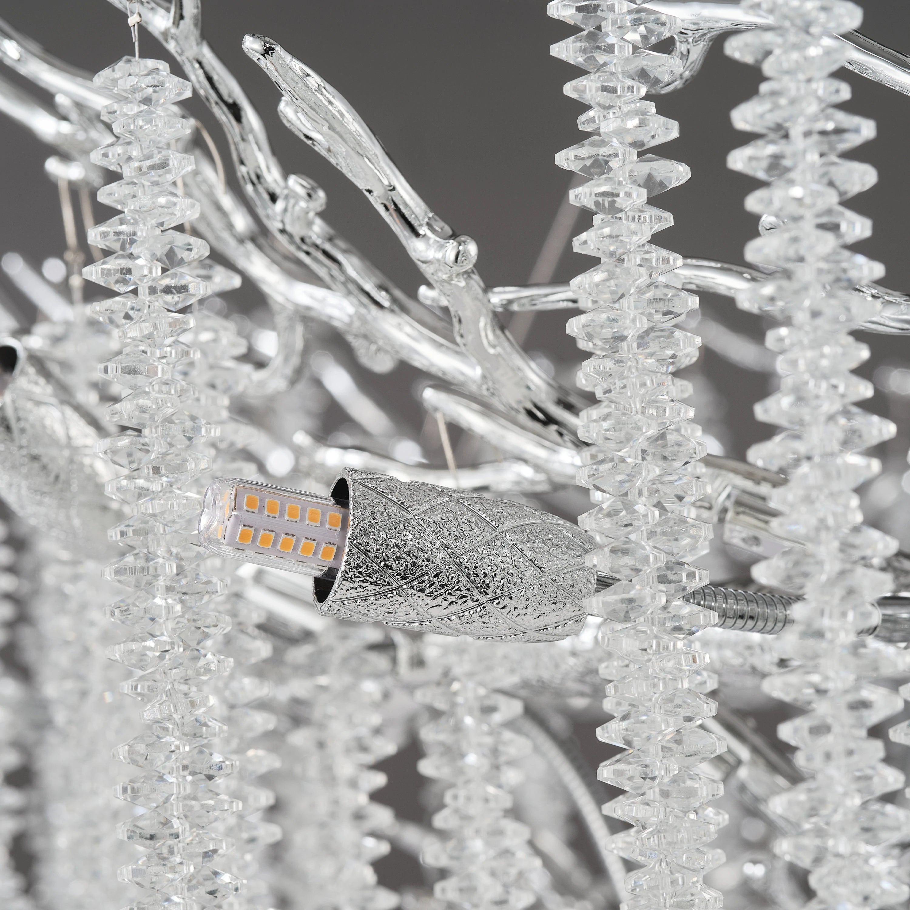 Snow Tree Branches Linear Chandelier 140cm L