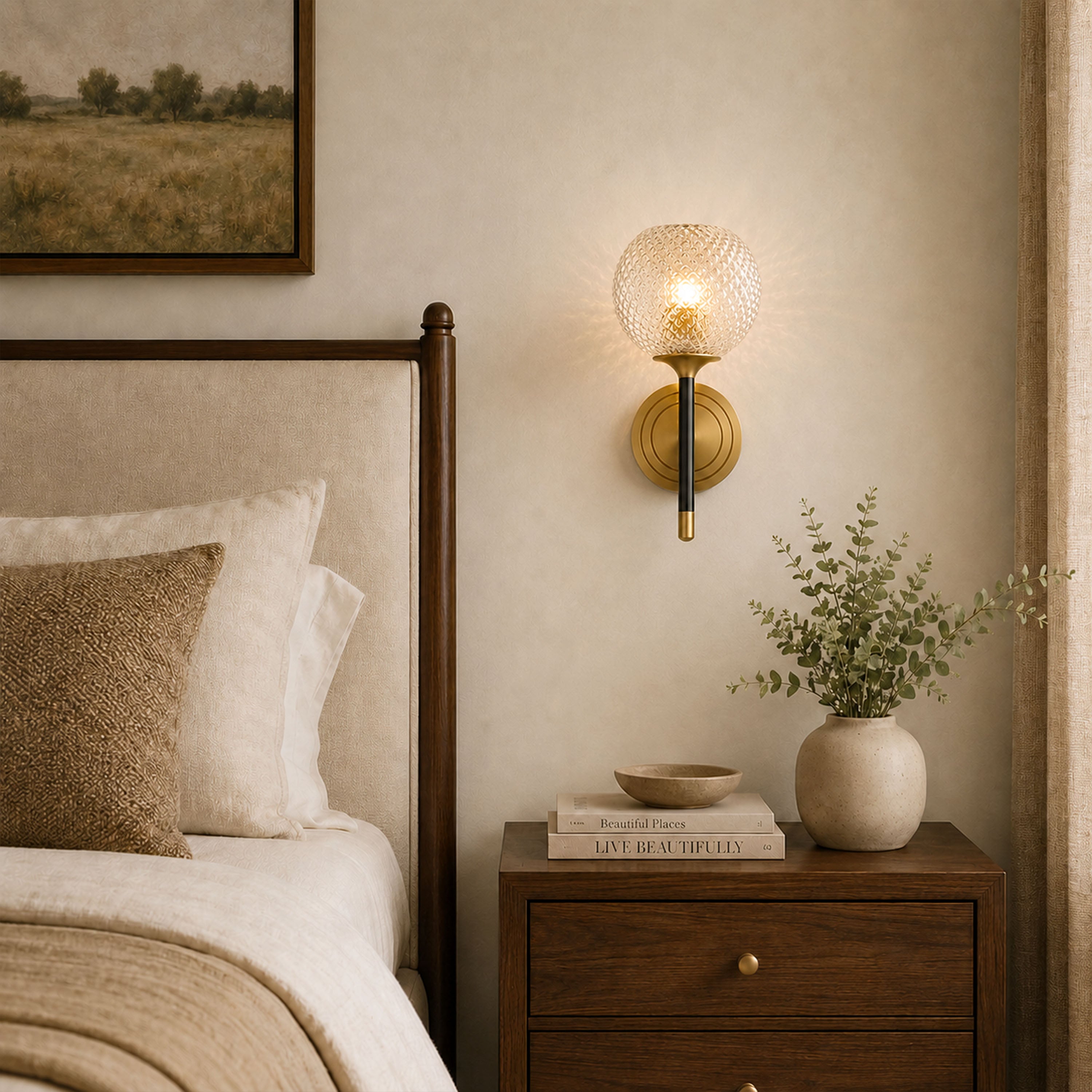 Telara Lattice Glass Wall Sconce