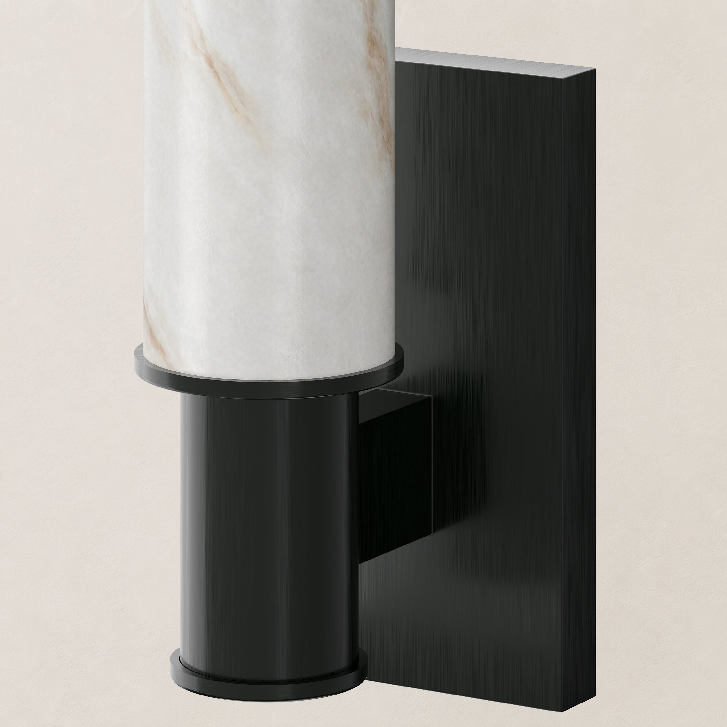 Nuvarelle Resin Single Cylinder Wall Sconce 14.2"H