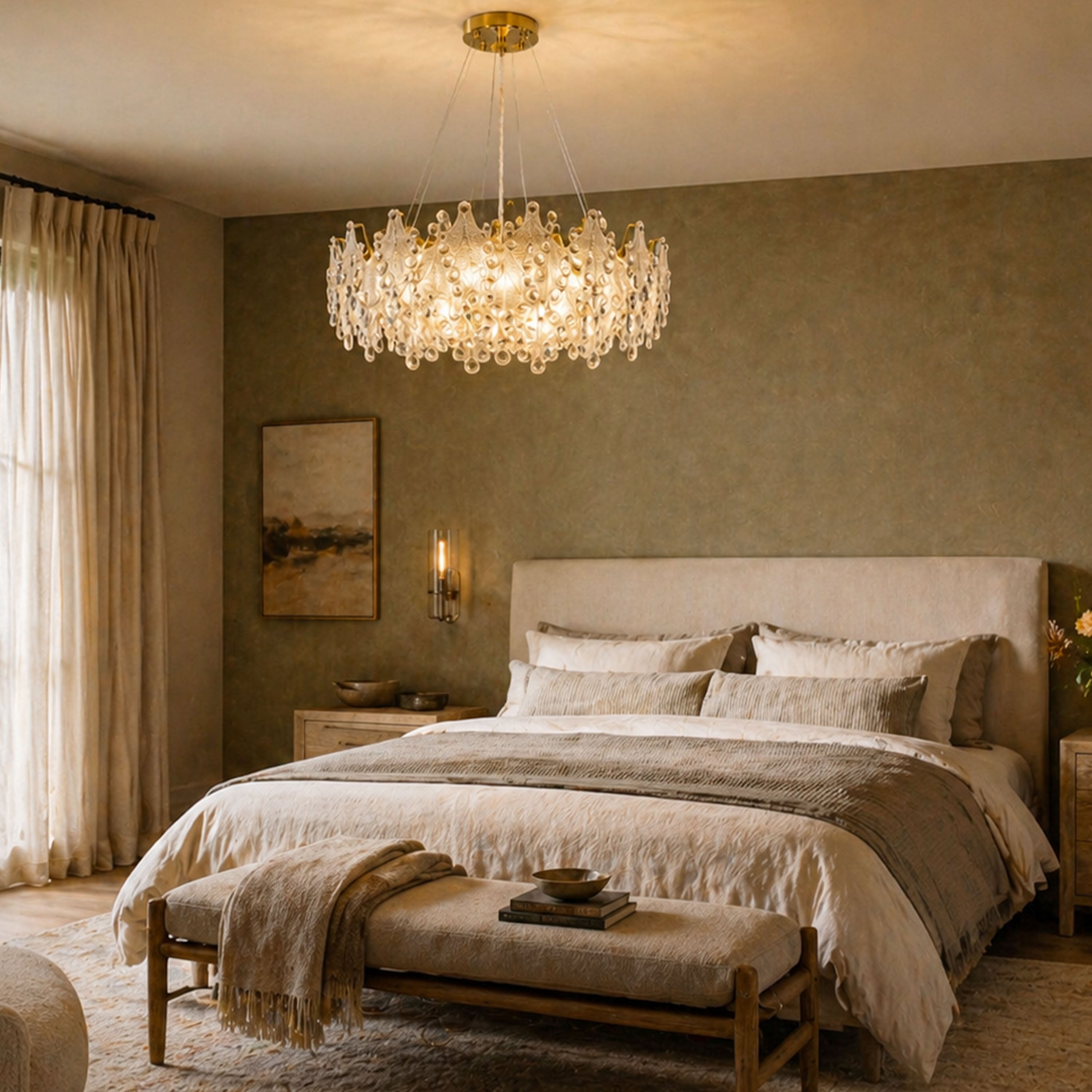 Veliora Layered Glass Chandelier