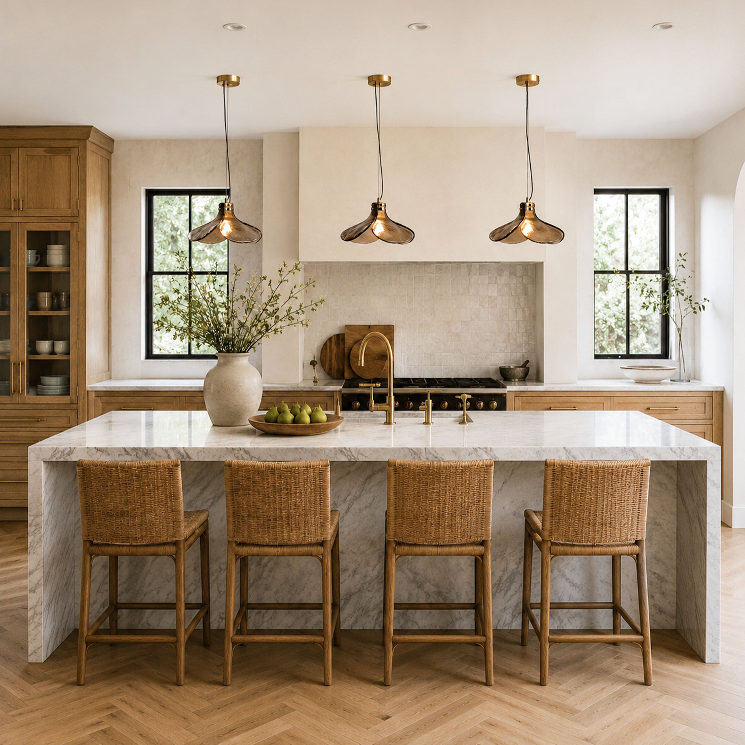 Eora Amber Glass Pendant Light