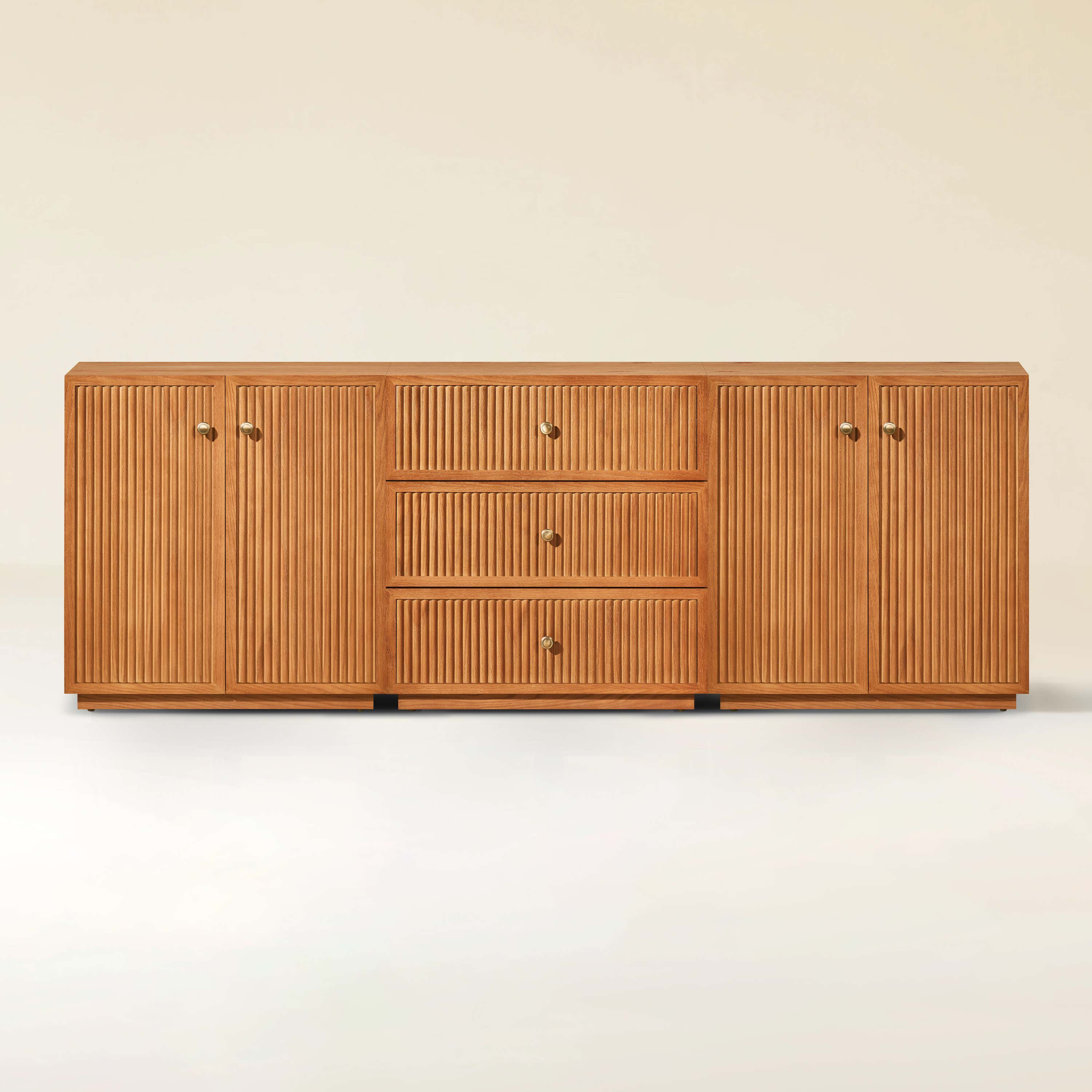 Avery Oak 3-Drawer Media Console 90"W
