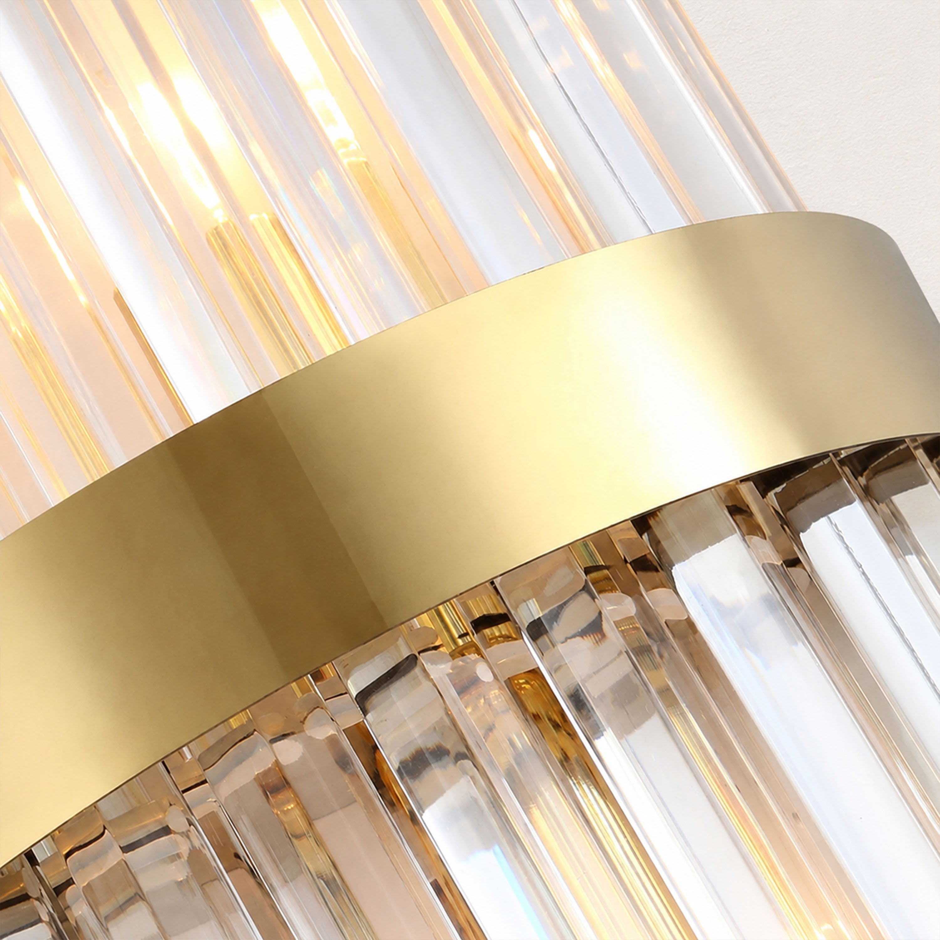 Oryana Crystal Icicle 2-Tier Wall Sconce 7.9"