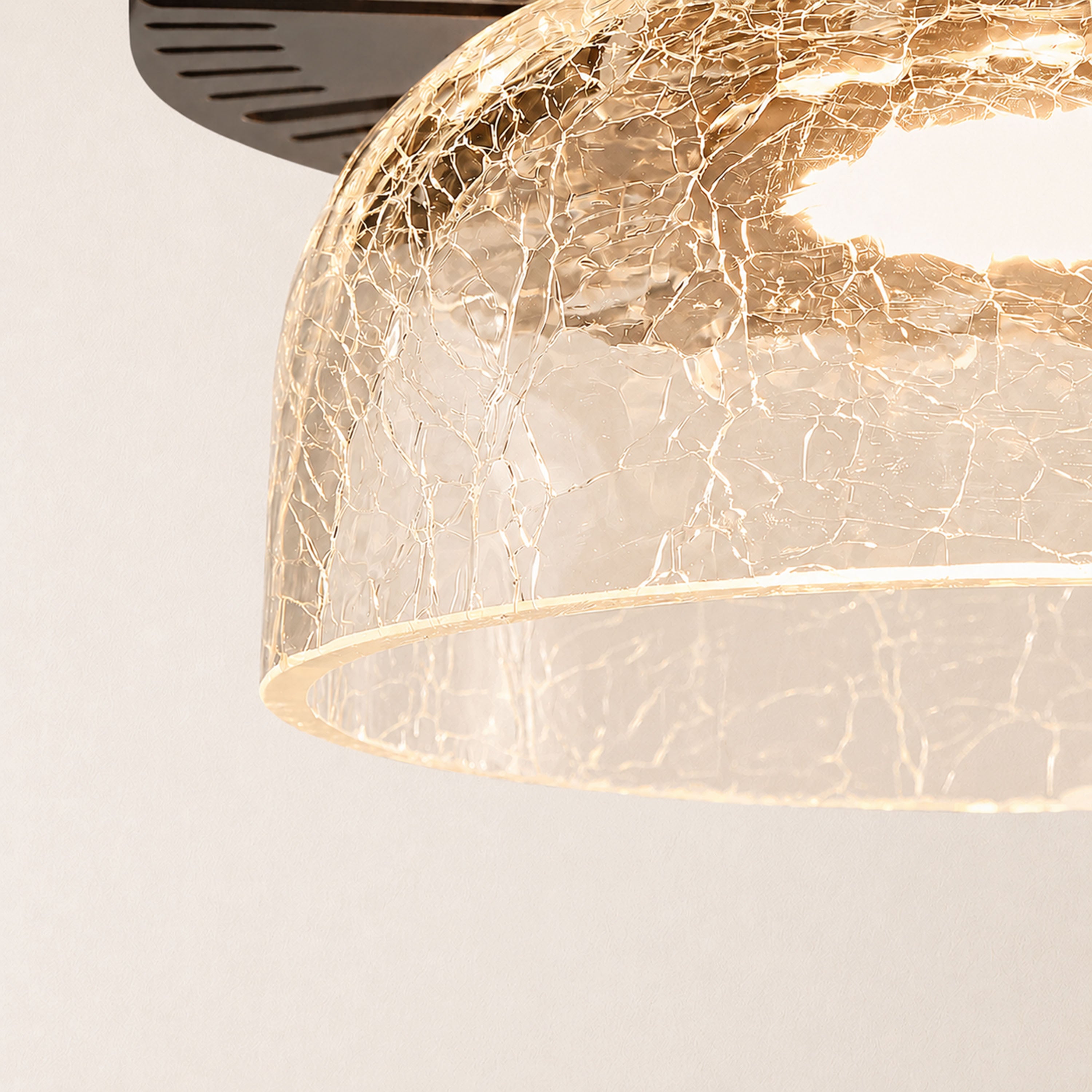 Zendria Crackle Glass Pendant Light