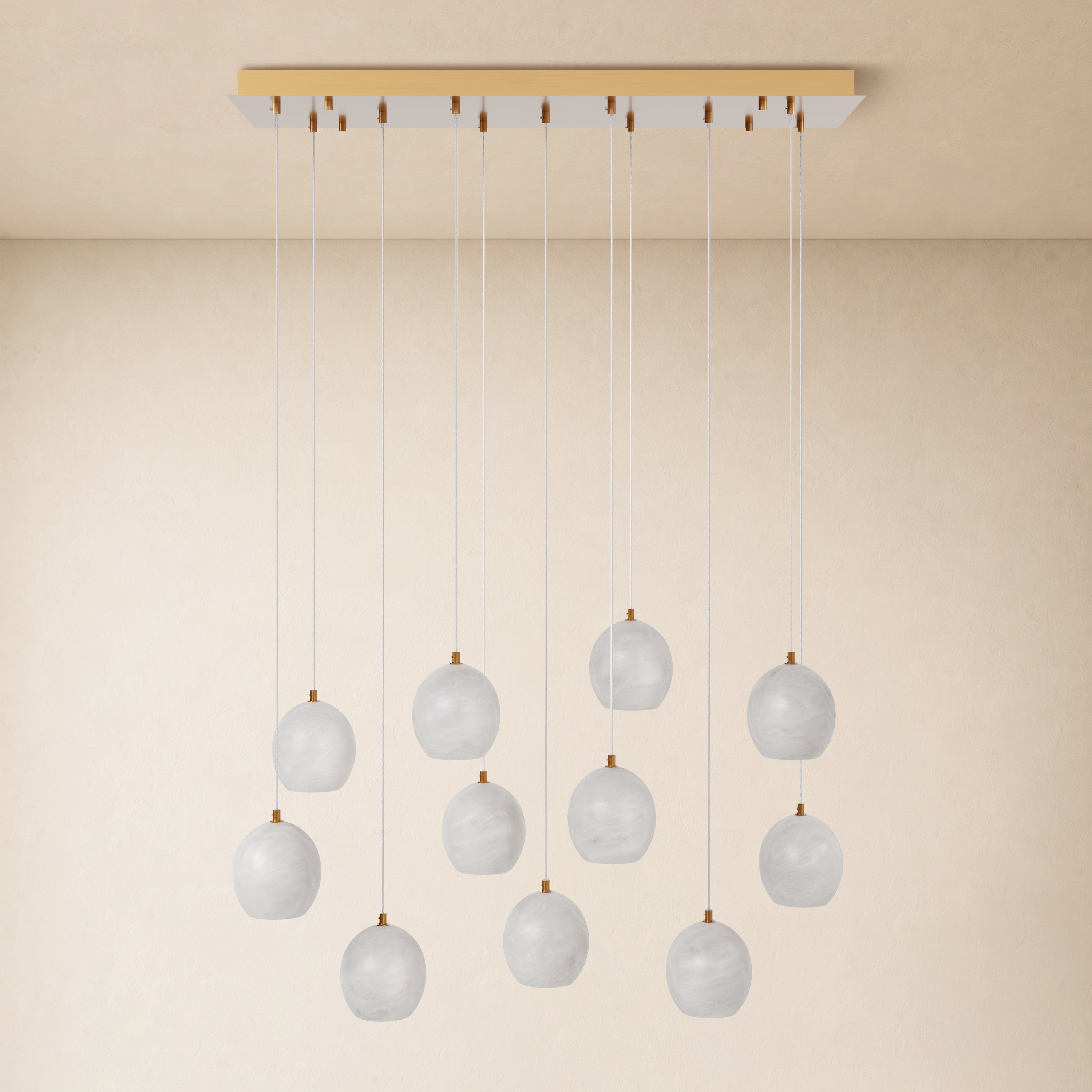 Quorvyn Resin Globe Linear Chandelier
