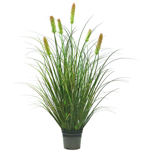 Artificial 6-Head Short Pine Grass with Curved Onion Grass Bonsai 11cm H