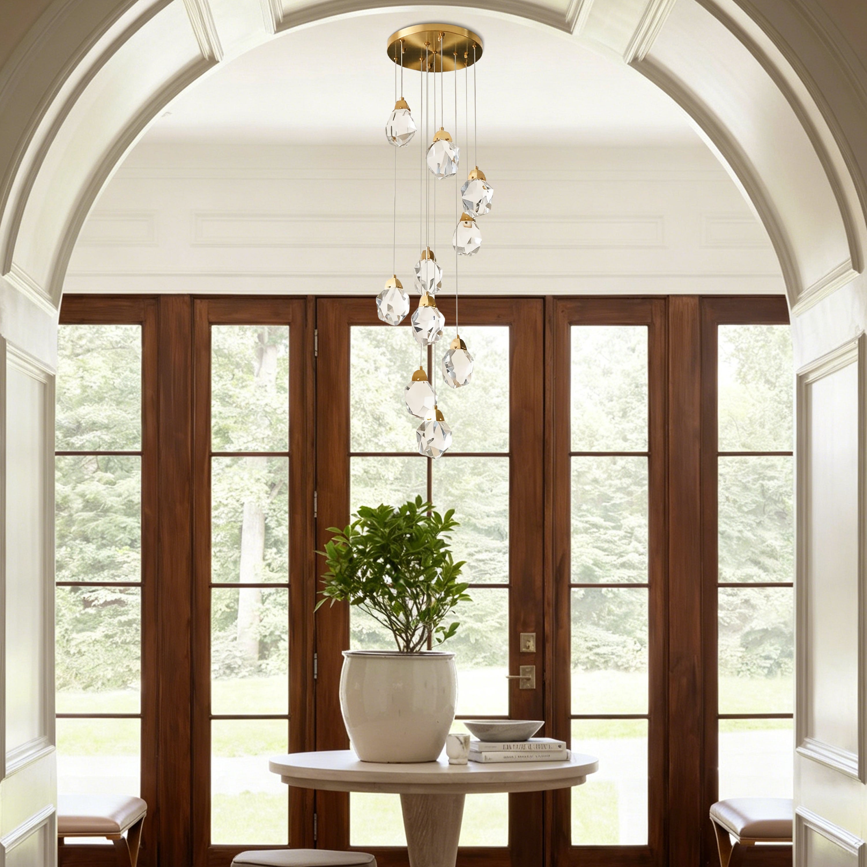 Aurelium Crystal Staircase Round Chandelier