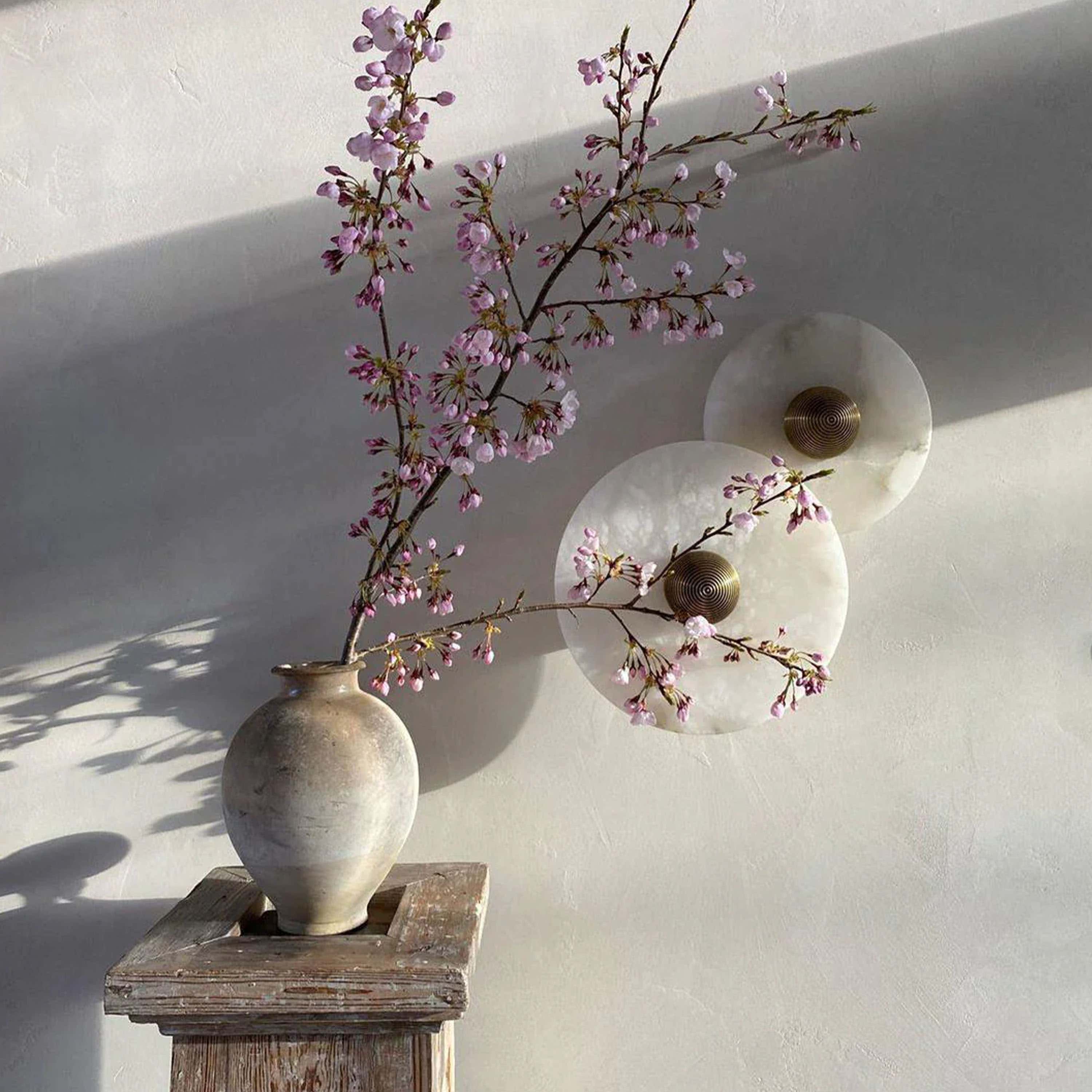 Miles Alabaster Wall Lamp 30cm D