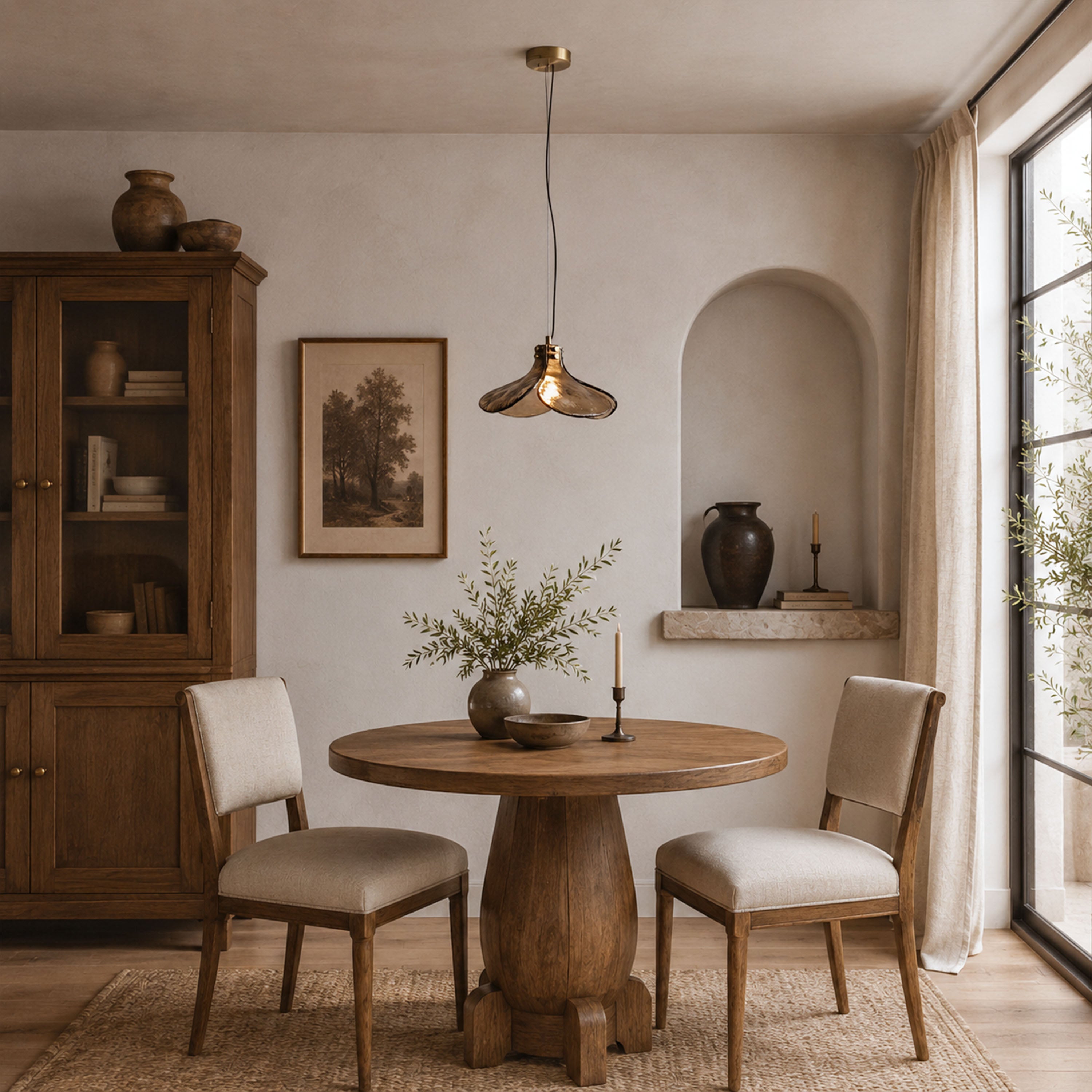 Eora Amber Glass Pendant Light