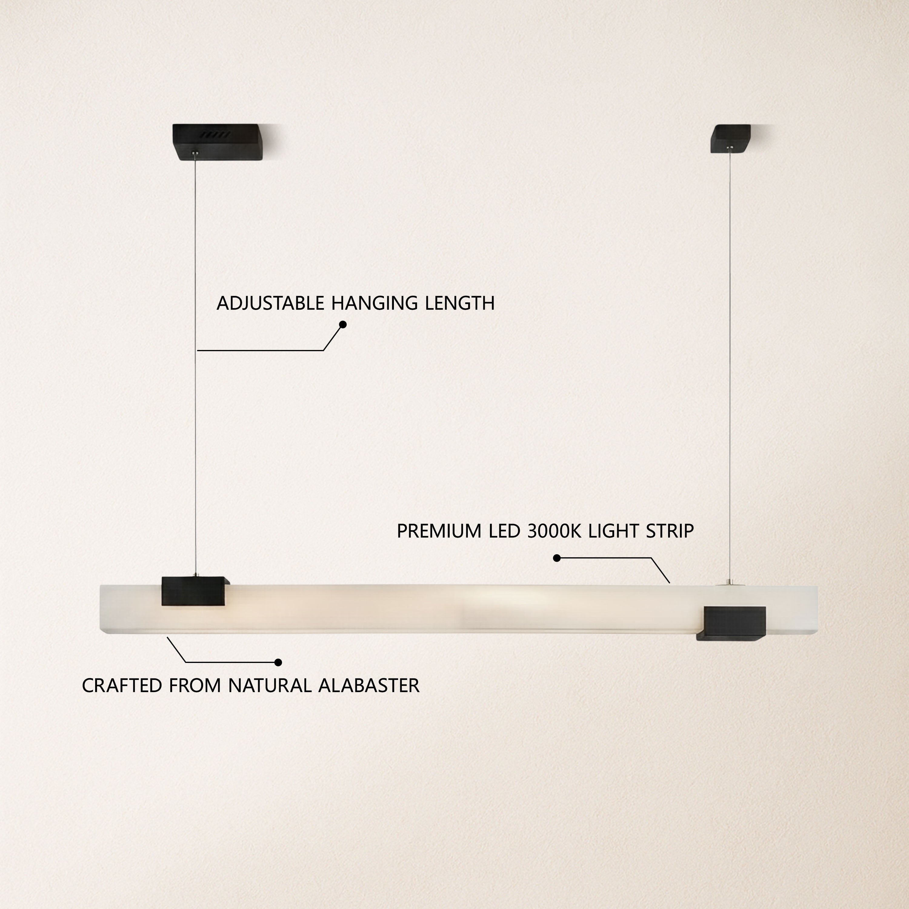 Caliora Alabaster Linear Chandelier