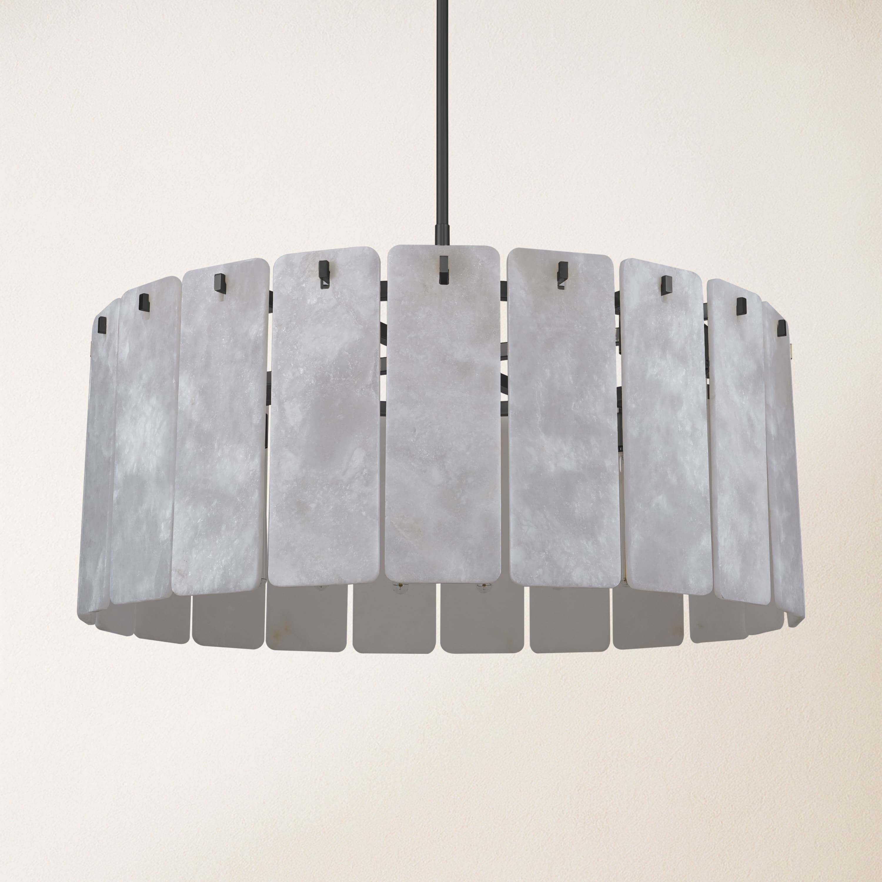 Lunara Alabaster Round Chandelier 91 cm W