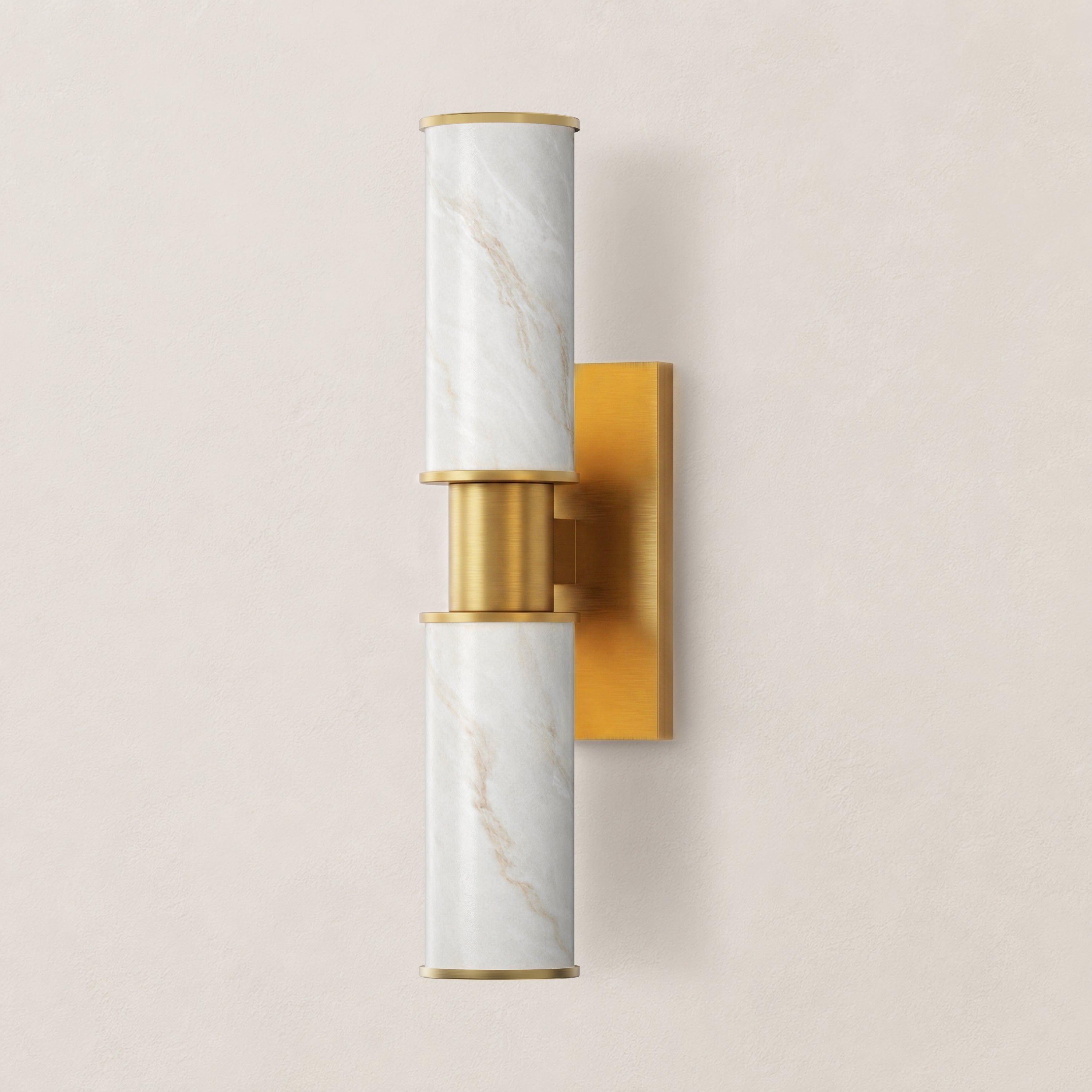 Nuvarelle Resin Double Cylinder Wall Sconce 15.8" 22"H