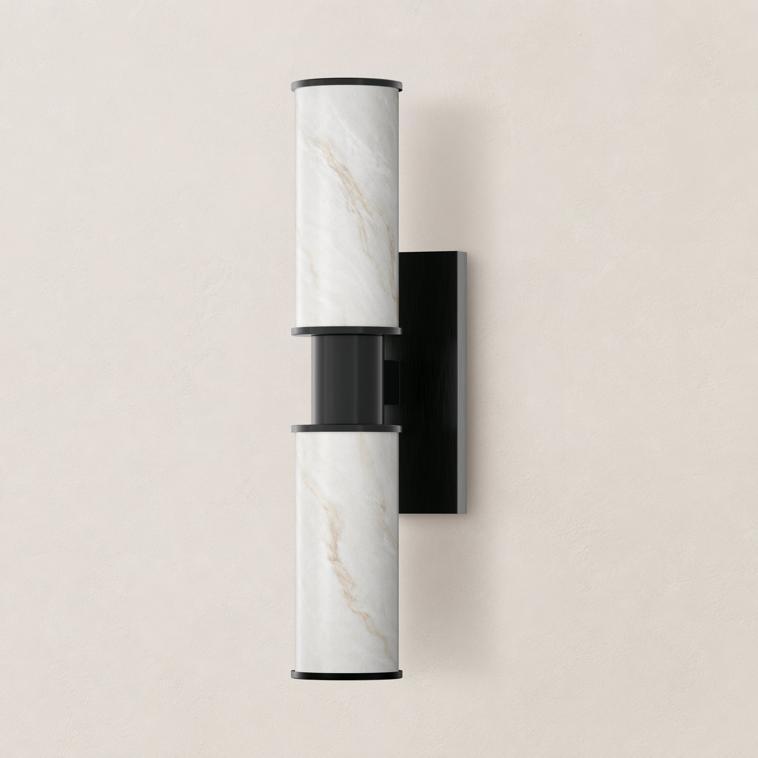 Nuvarelle Resin Double Cylinder Wall Sconce 15.8" 22"H