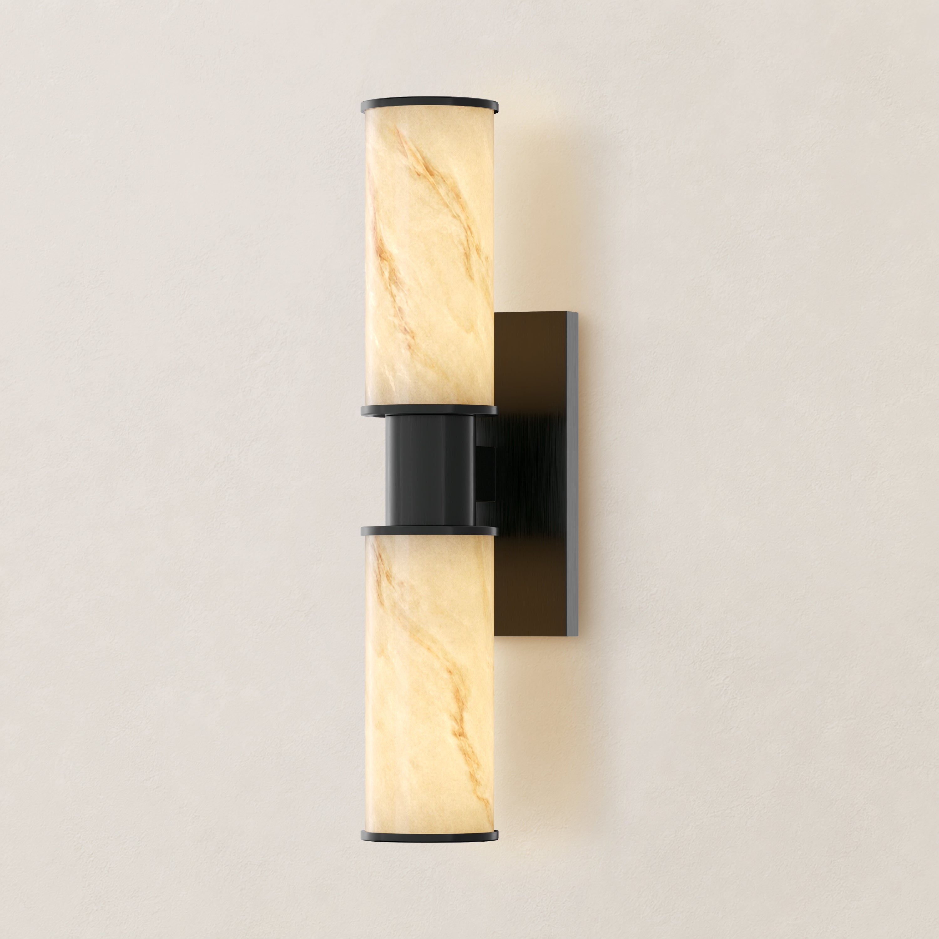 Nuvarelle Resin Double Cylinder Wall Sconce 15.8" 22"H