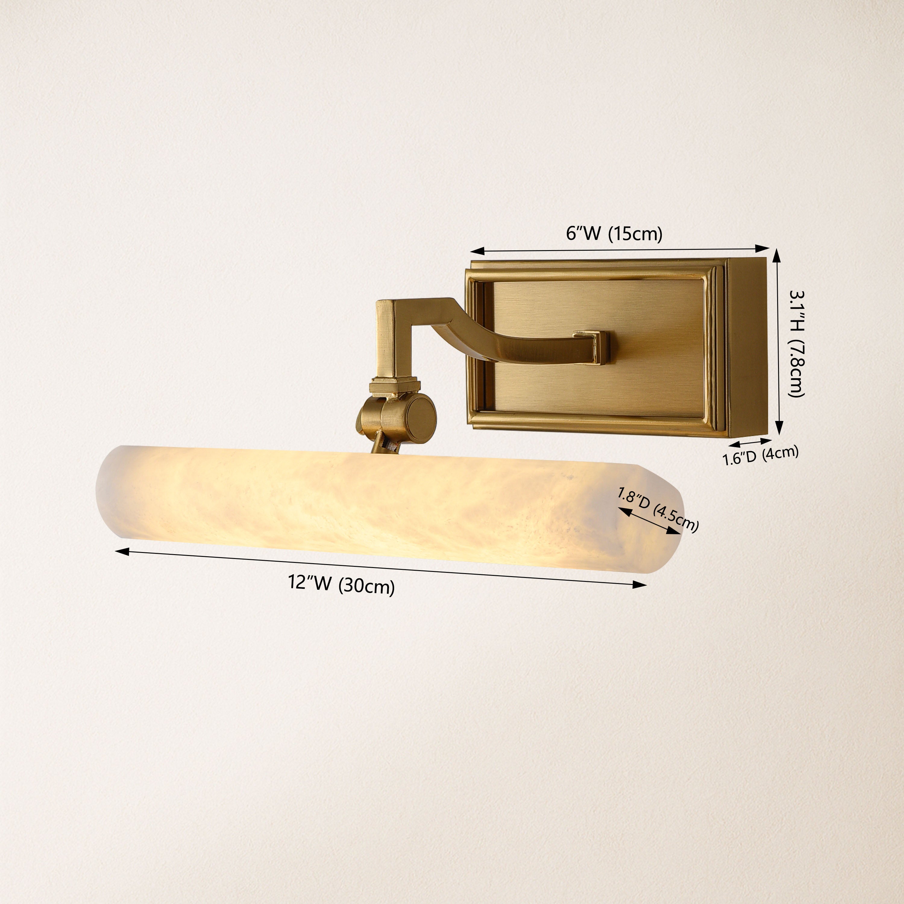 Nimbus Alabaster Picture Light 30cm