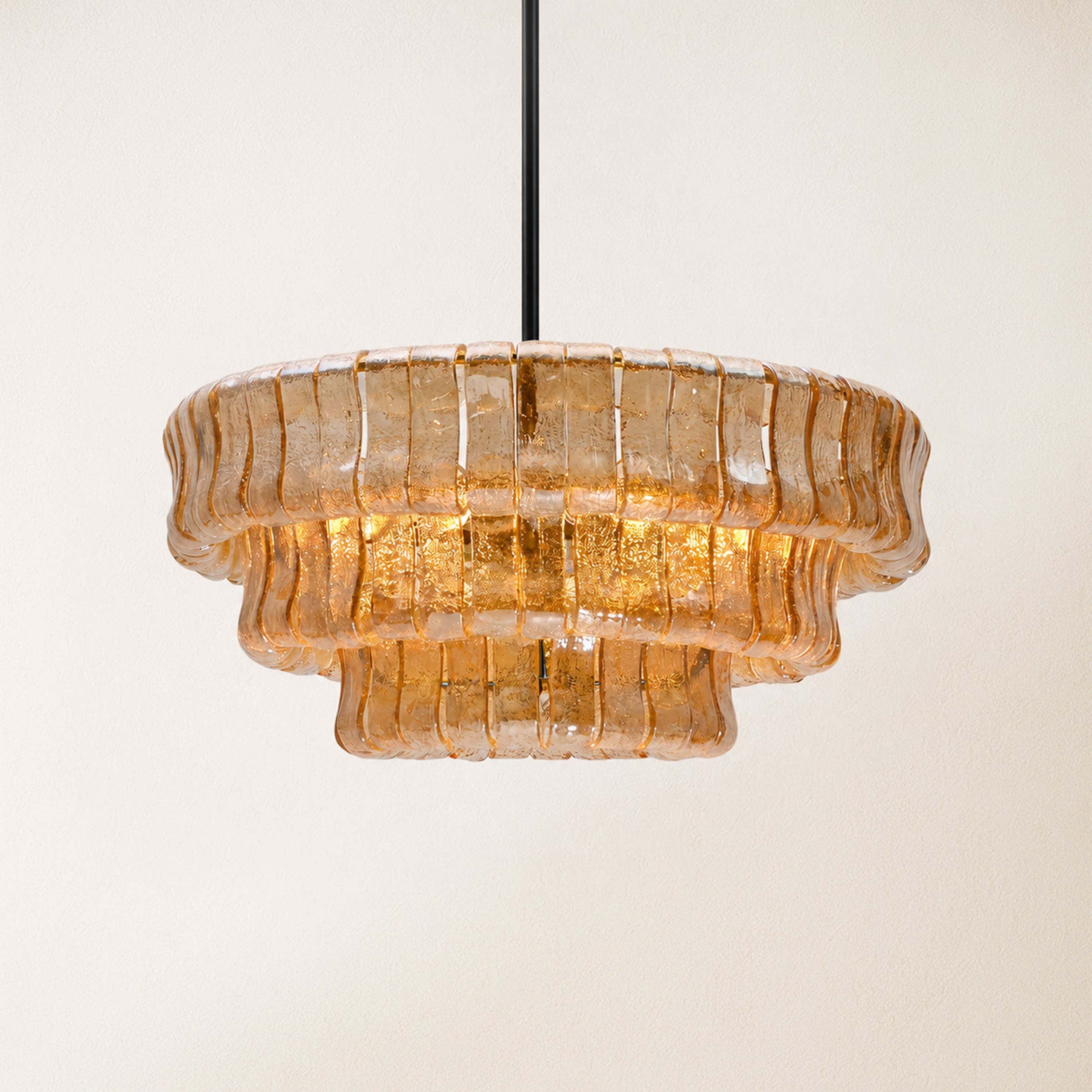 Wlass Art Glass Round Chandelier
