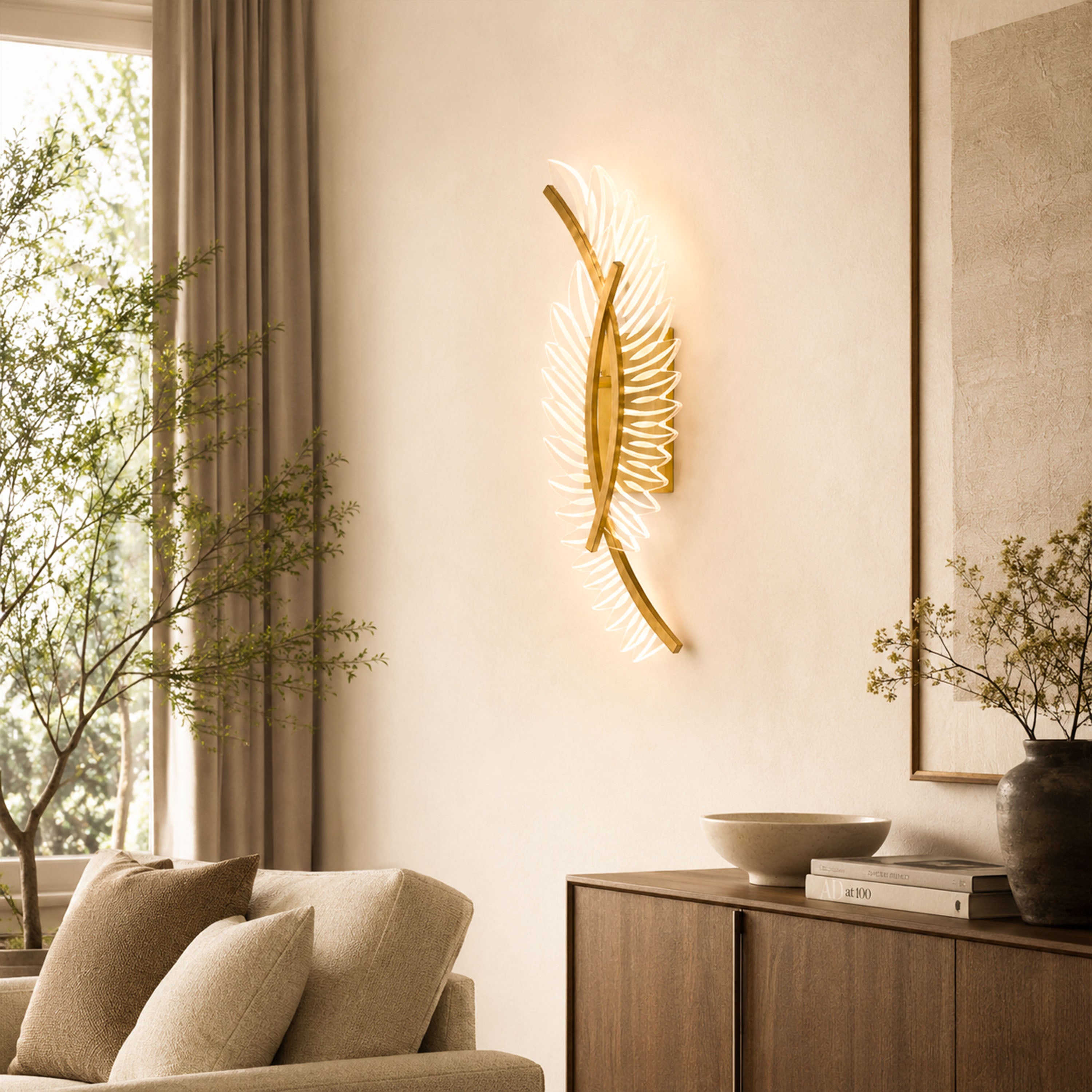 Pennata Acrylic Wing Wall Sconce