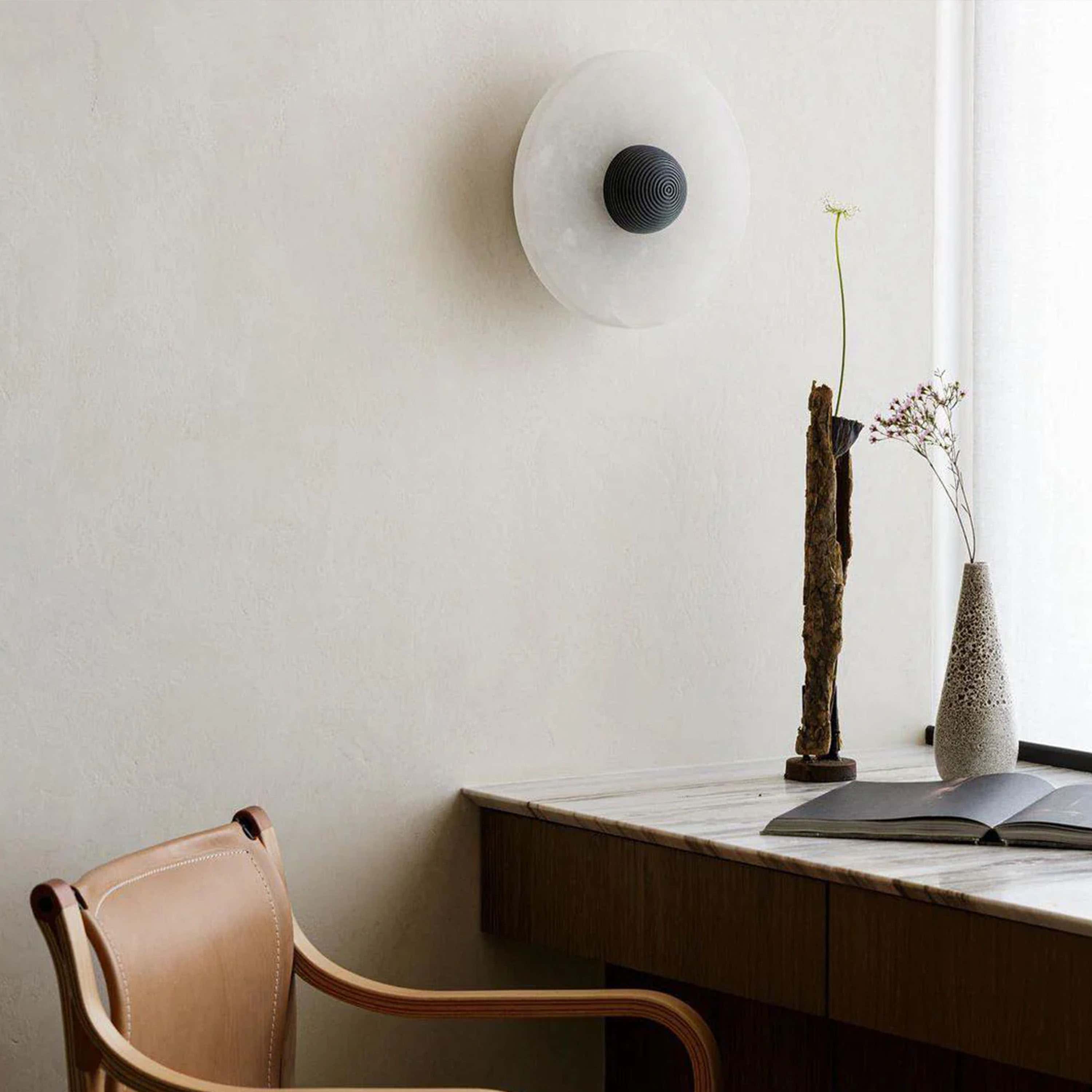 Miles Alabaster Wall Lamp 30cm D