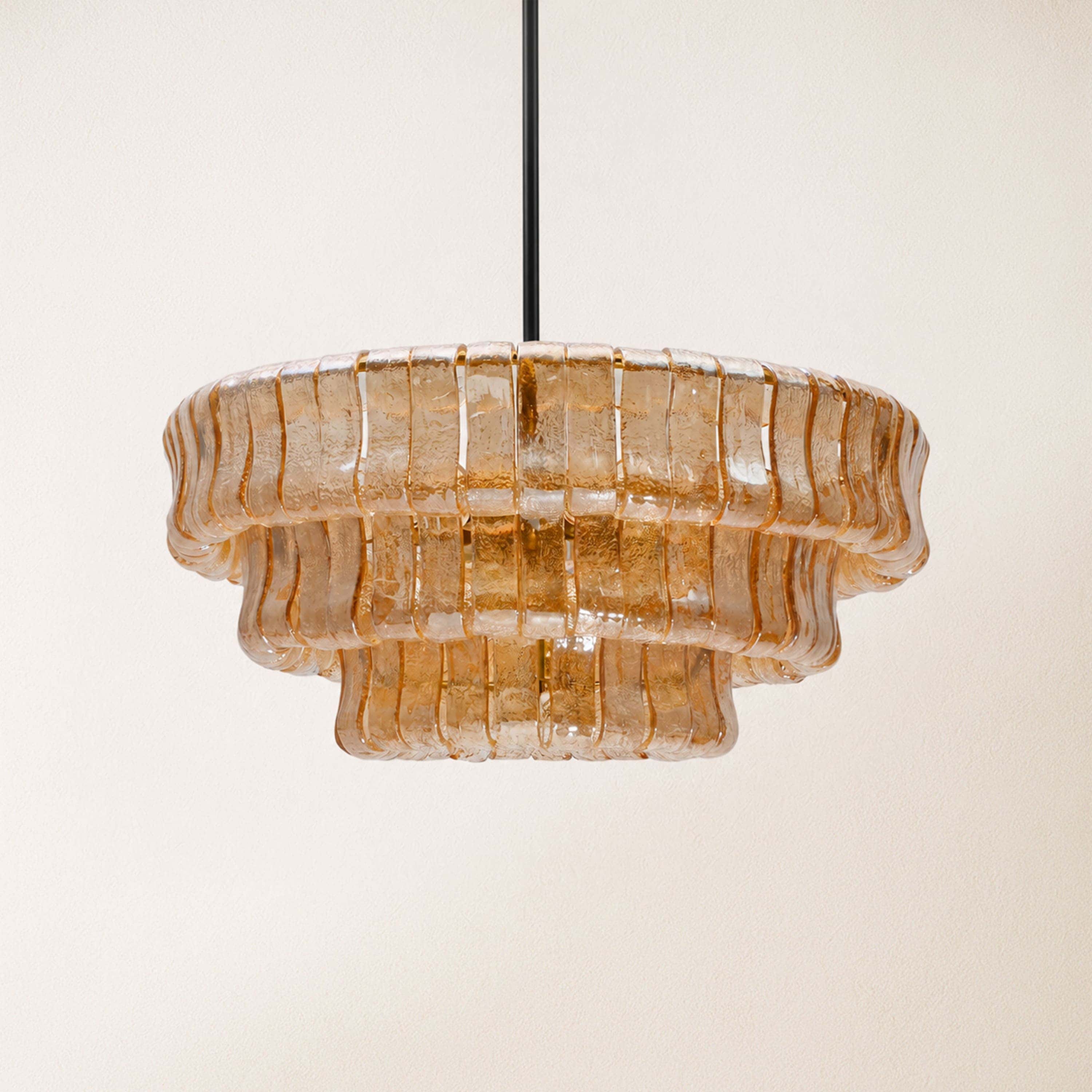 Wlass Art Glass Round Chandelier