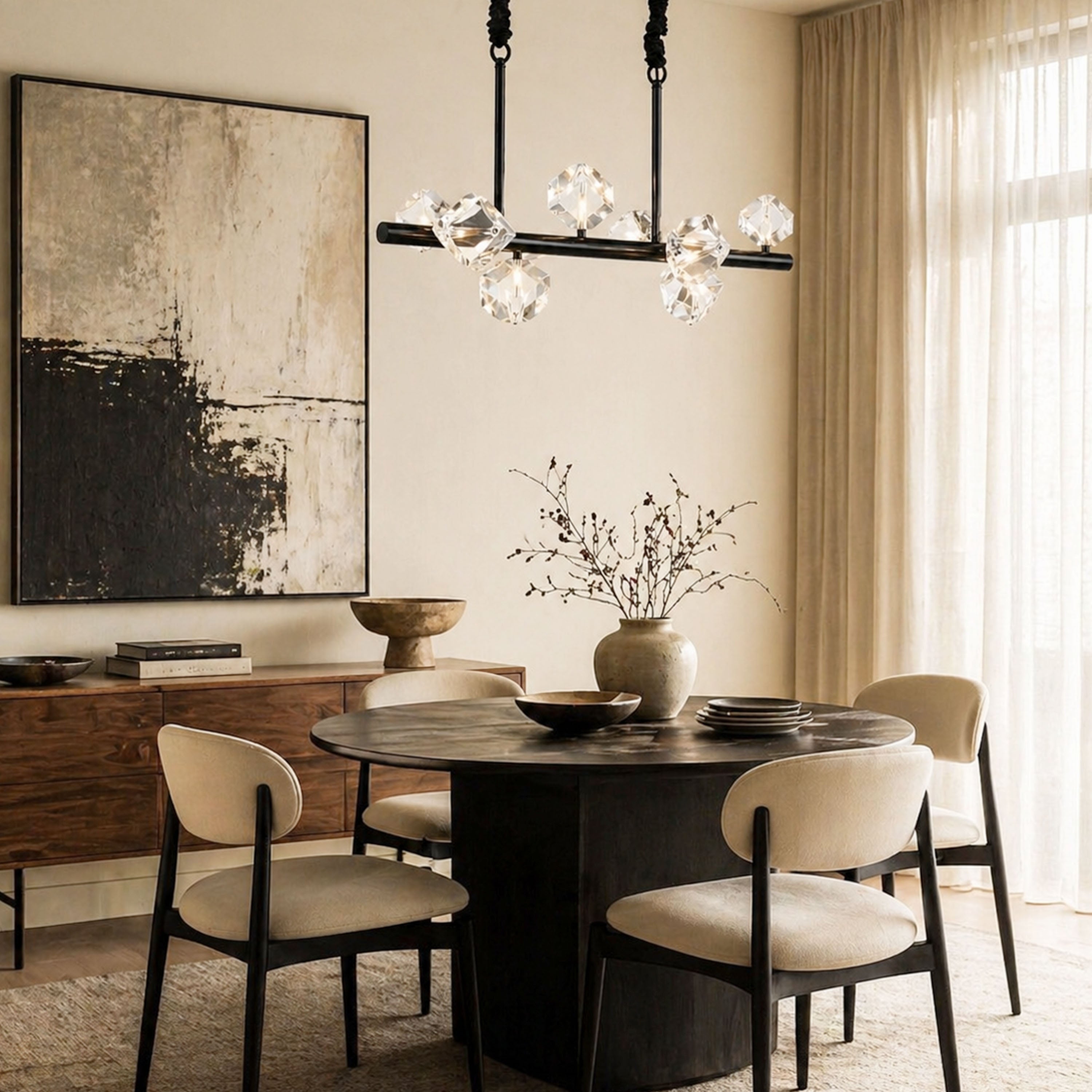 Stravon Radiant Structure Crystal Linear Chandelier