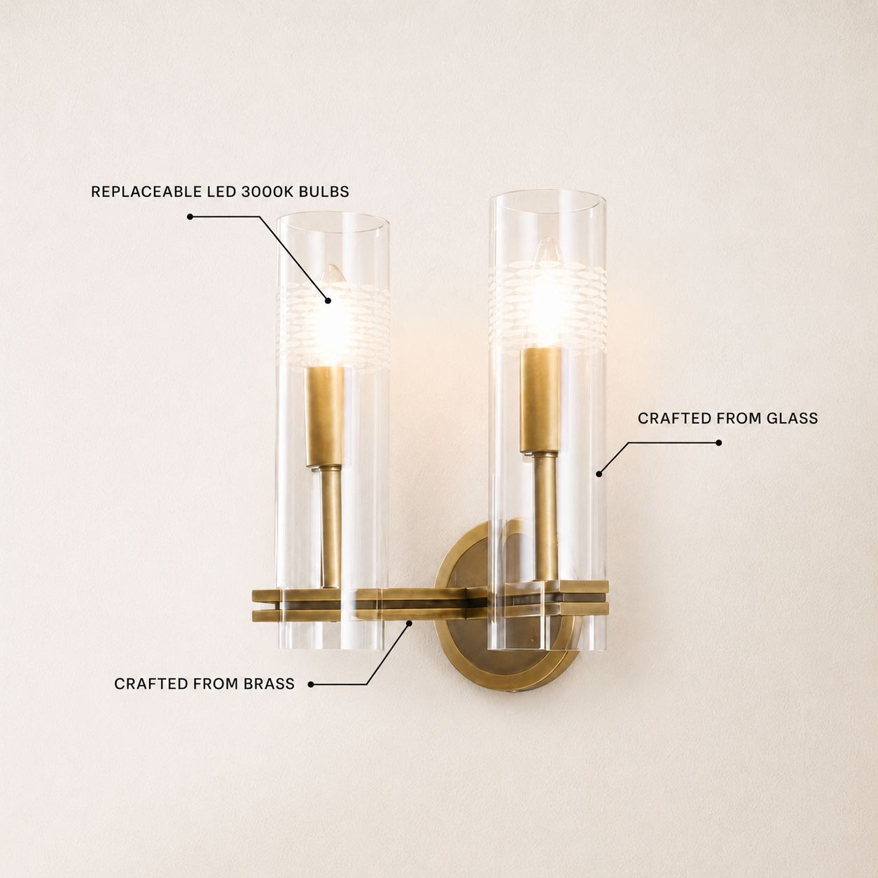 Aureline Glass Wall Sconce