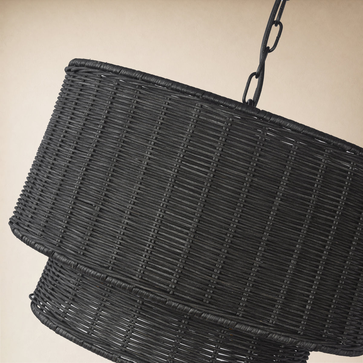 Cavana Rattan Tiered Round Pendant 16.1"D