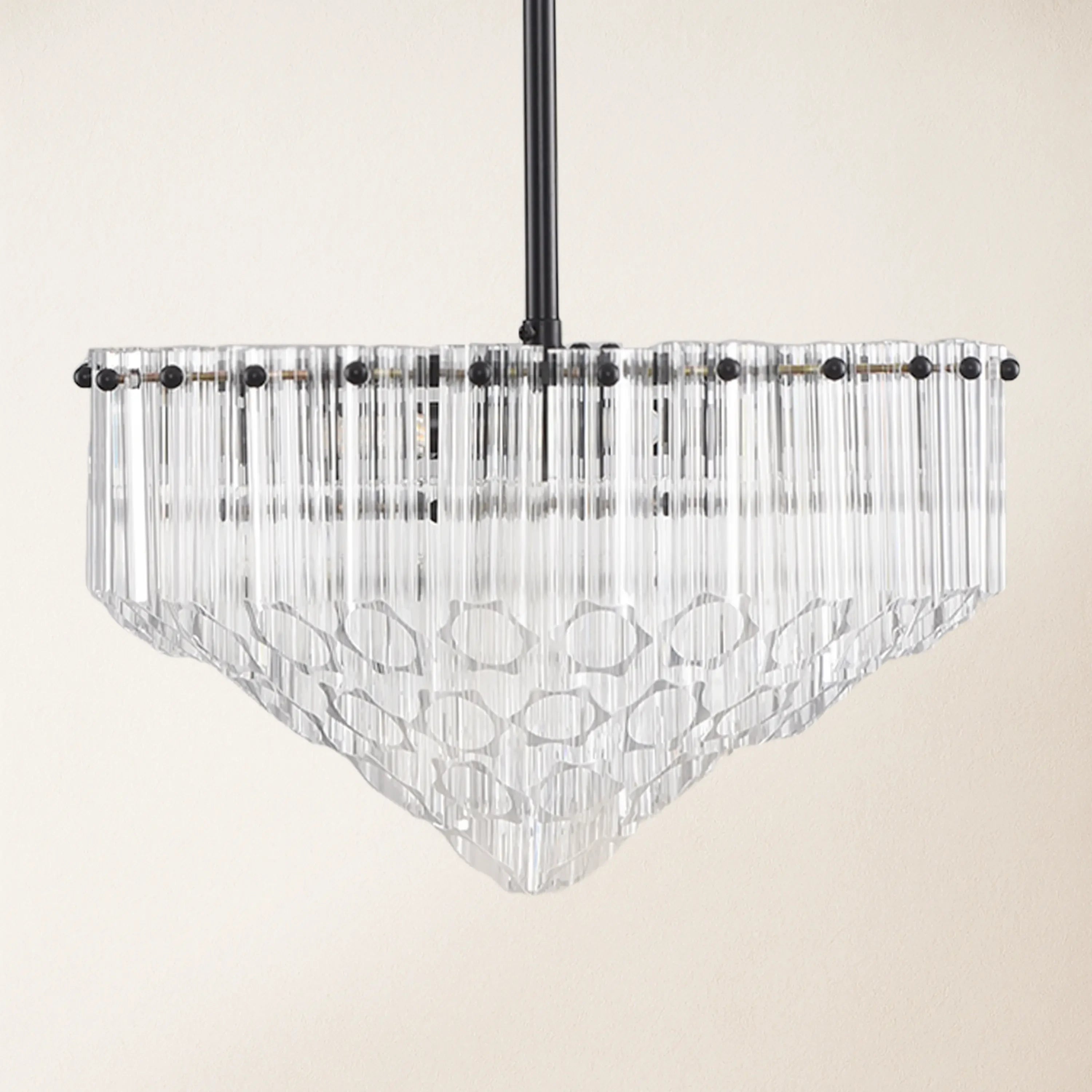 Ethereal Crystal Radiance Clear Amber Round Chandelier 36cm