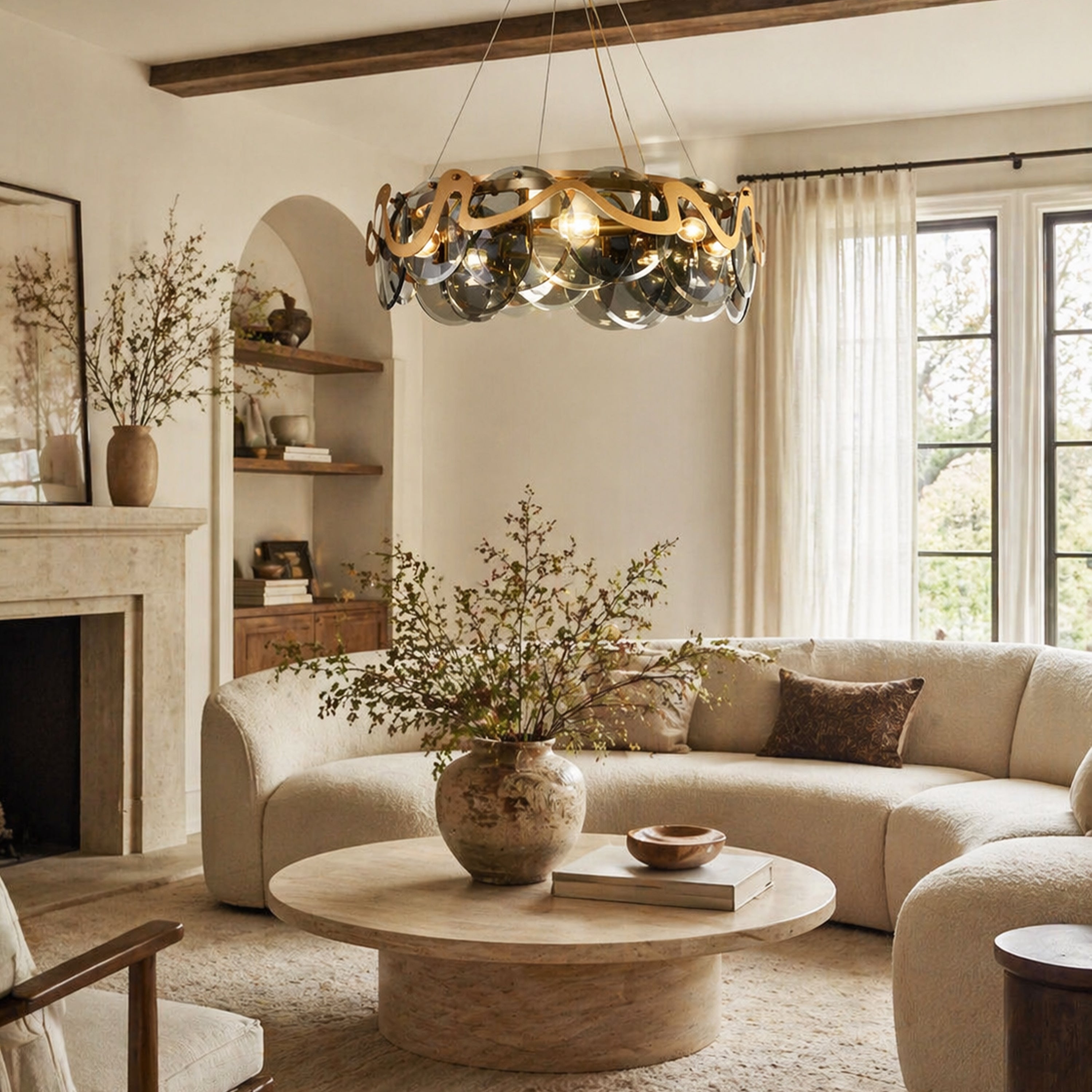 Avenor Ambient Glass Round Chandelier