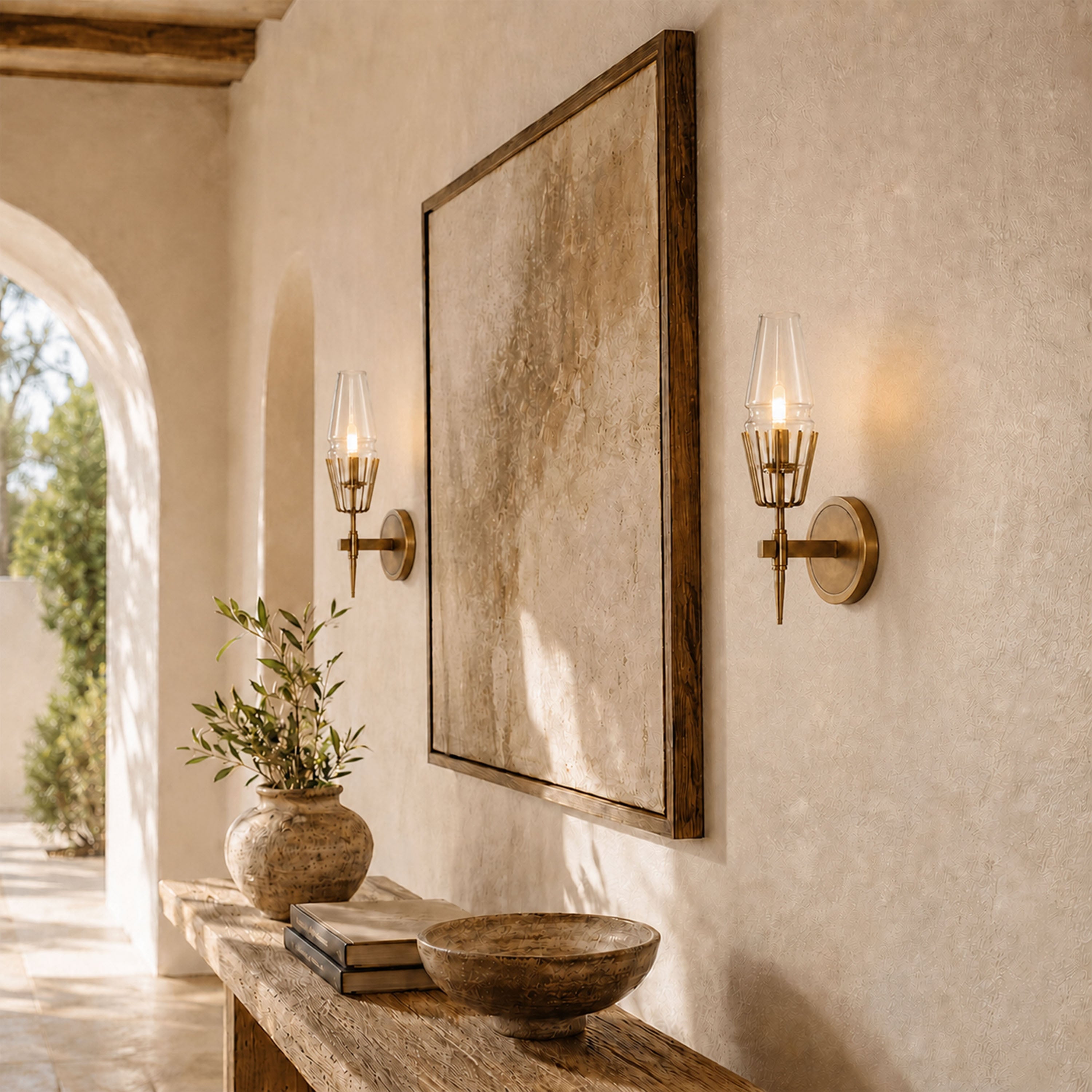 Astoria Glass 2 Light Wall Sconce