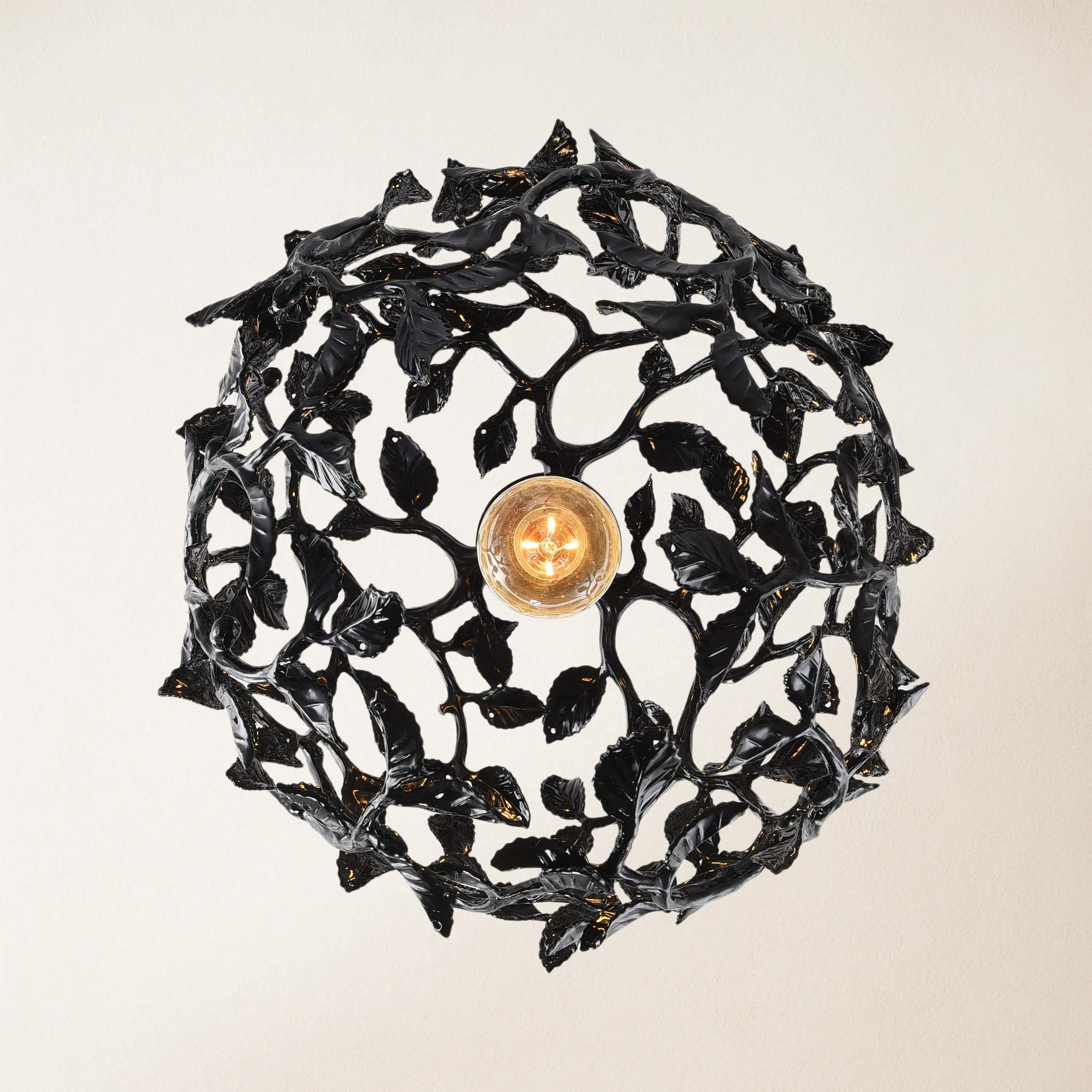Elara Black Spherical Cage Chandelier 35.56cm