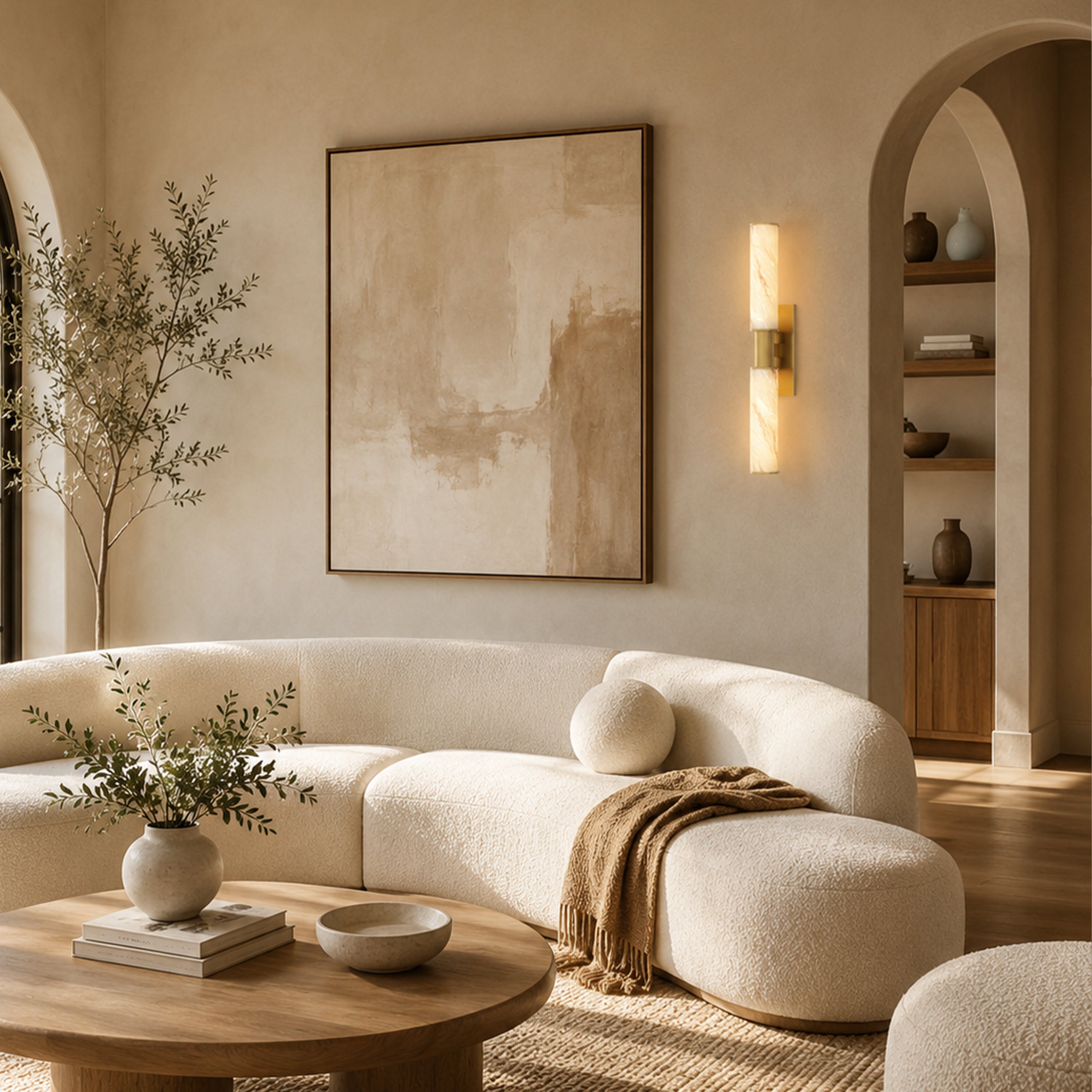 Nuvarelle Resin Double Cylinder Wall Sconce 15.8" 22"H