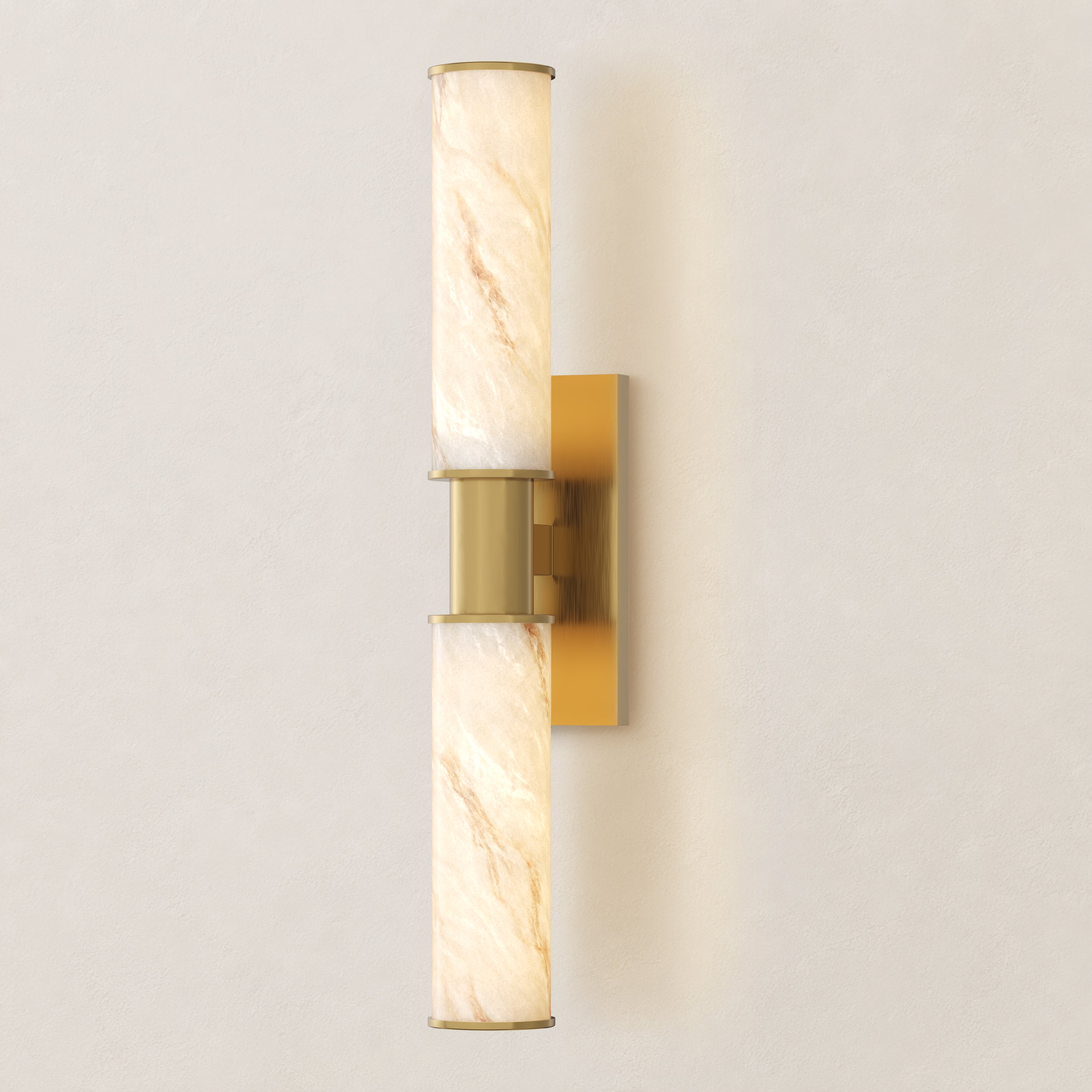 Nuvarelle Resin Double Cylinder Wall Sconce 15.8" 22"H