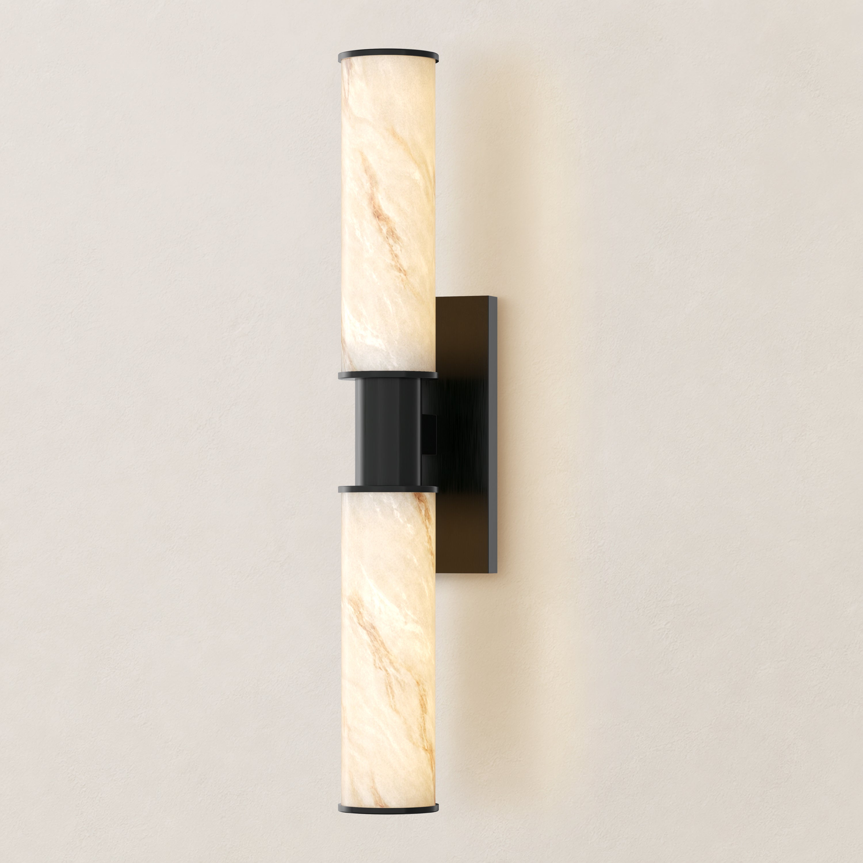 Nuvarelle Resin Double Cylinder Wall Sconce 15.8" 22"H
