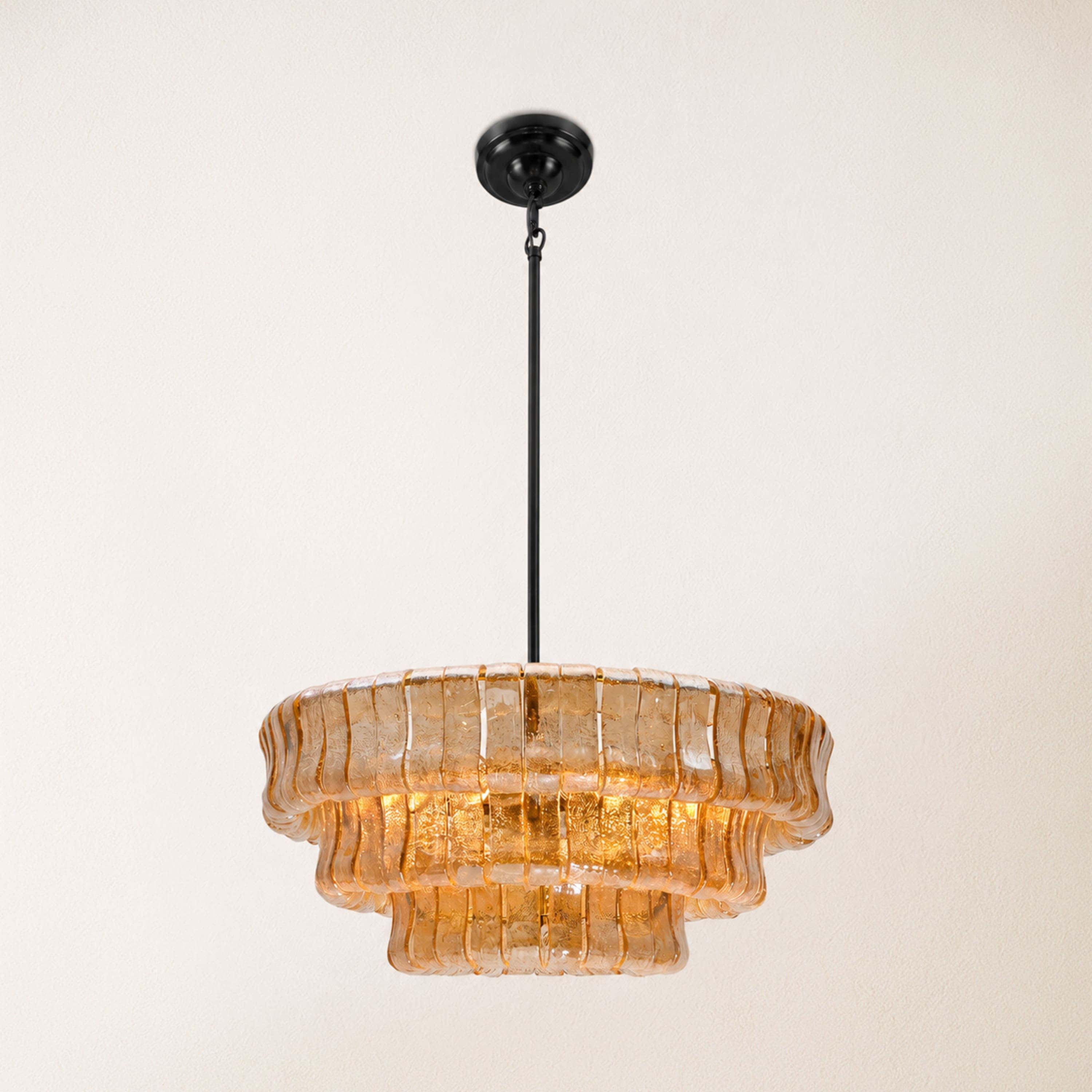 Wlass Art Glass Round Chandelier