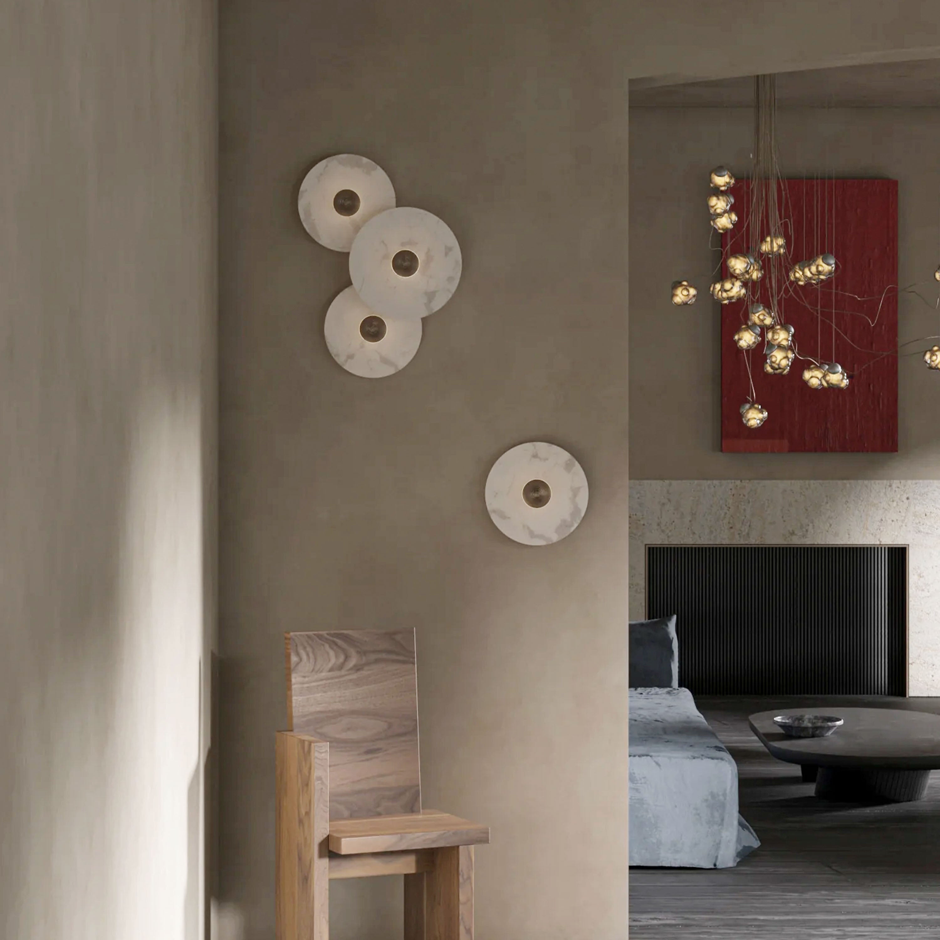 Miles Alabaster Wall Lamp 30cm D