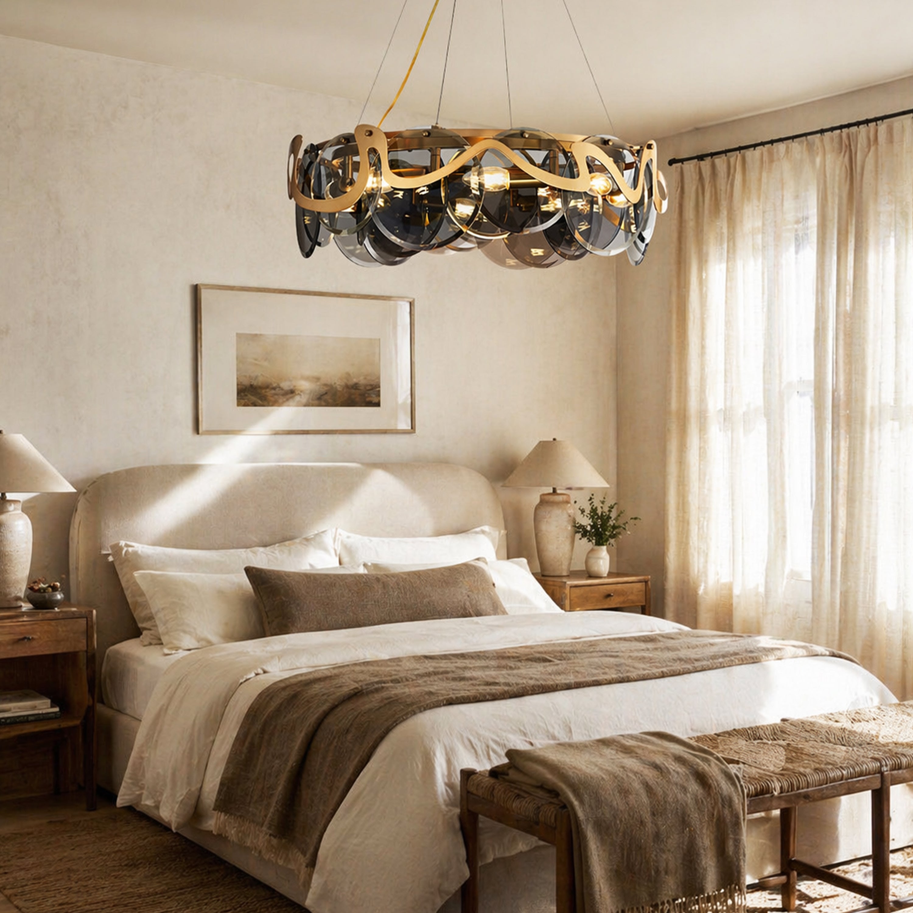 Avenor Ambient Glass Round Chandelier