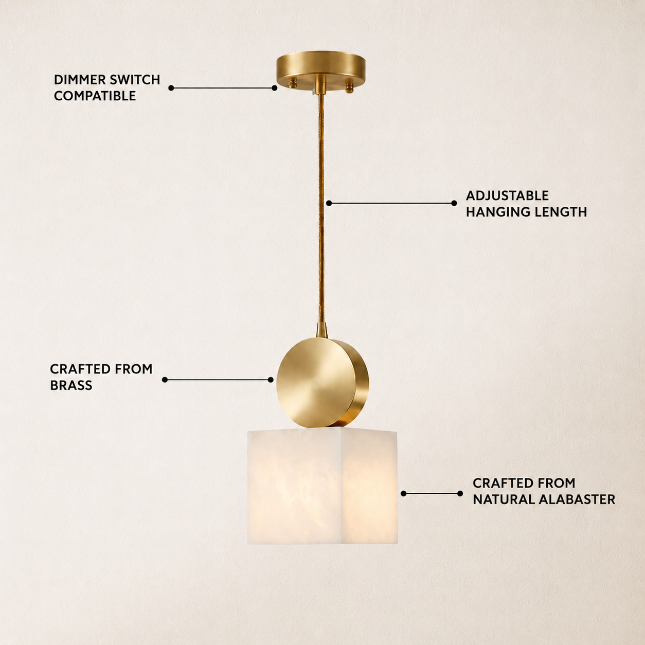 Aurevence Alabaster Pendant