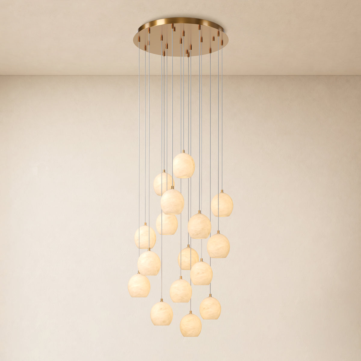 Quorvyn Resin Globe Round Chandelier