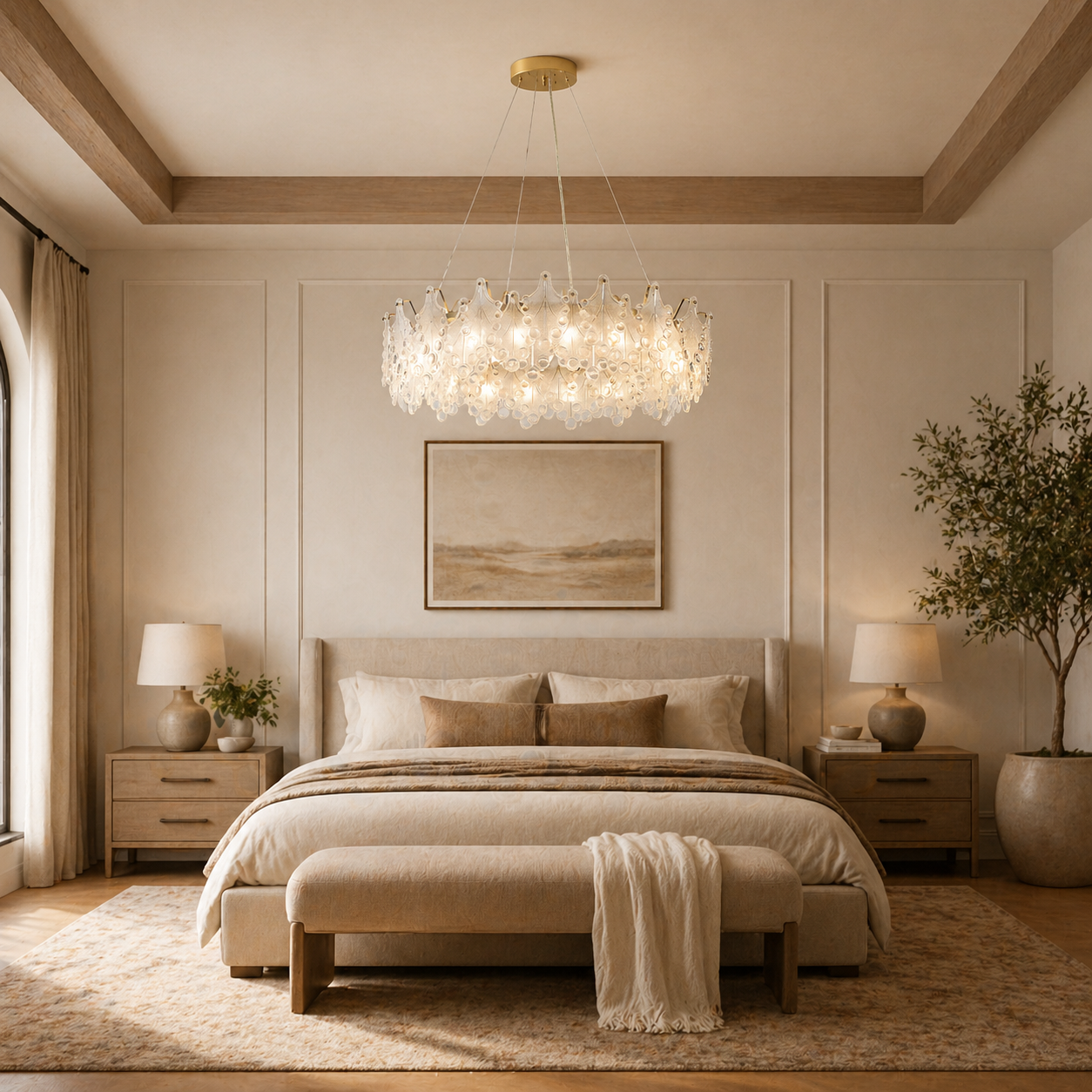 Veliora Layered Glass Chandelier