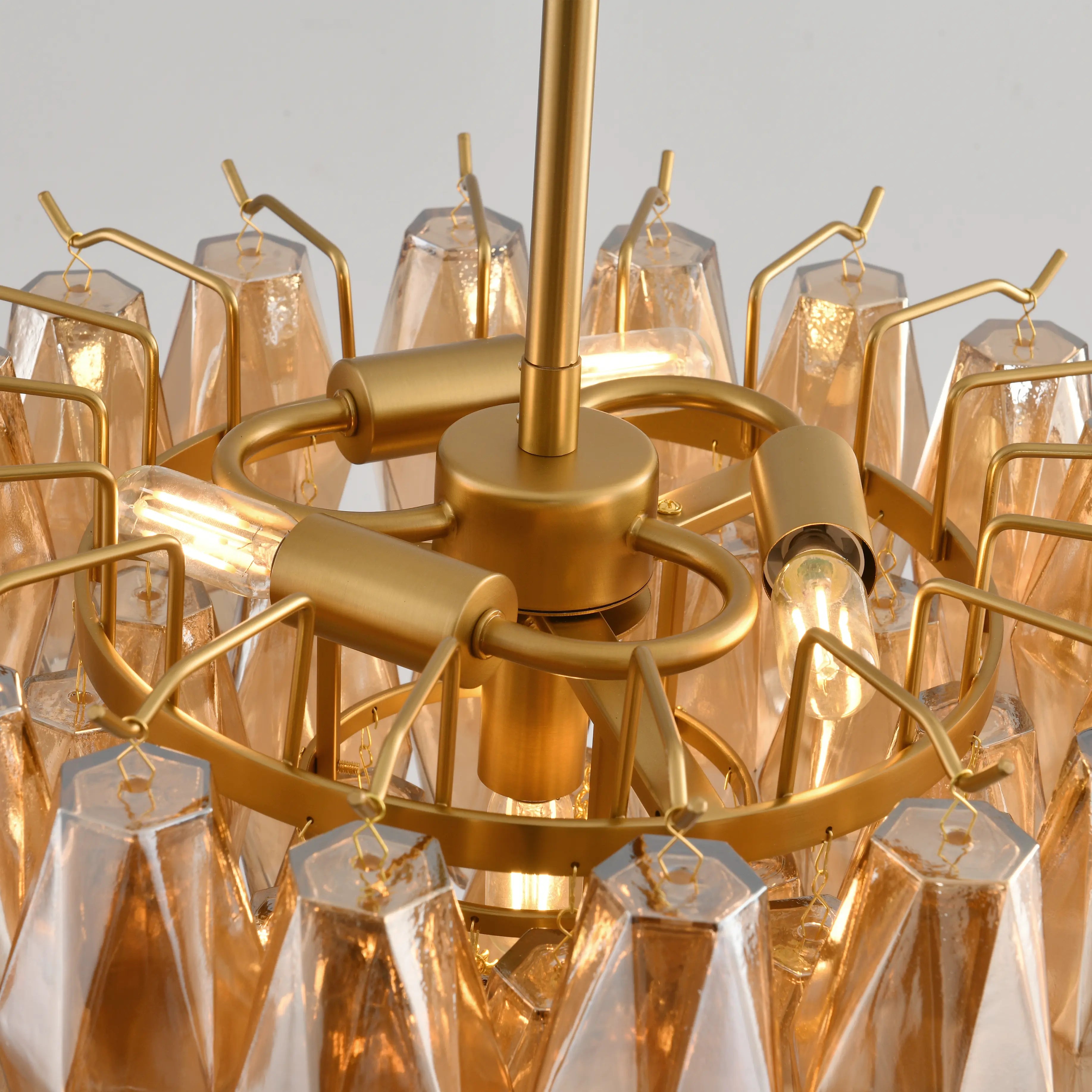 Celestial Drop Round Glass Pendant 17"D