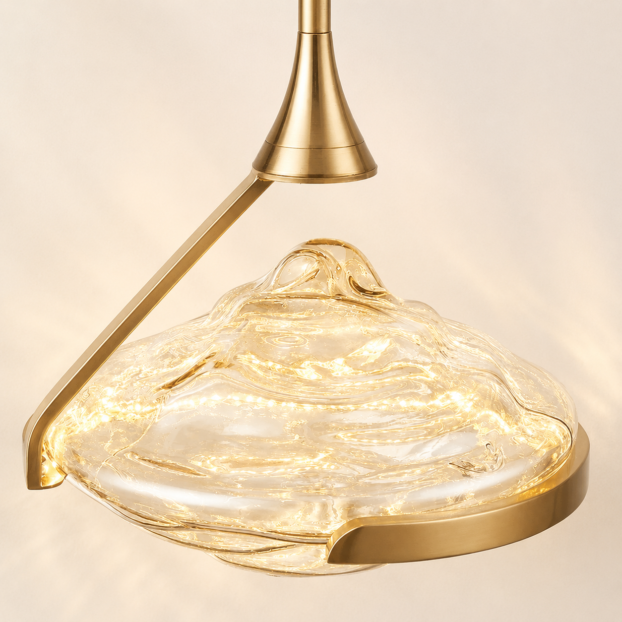 Rivelia Glass Wavy Pendant Light