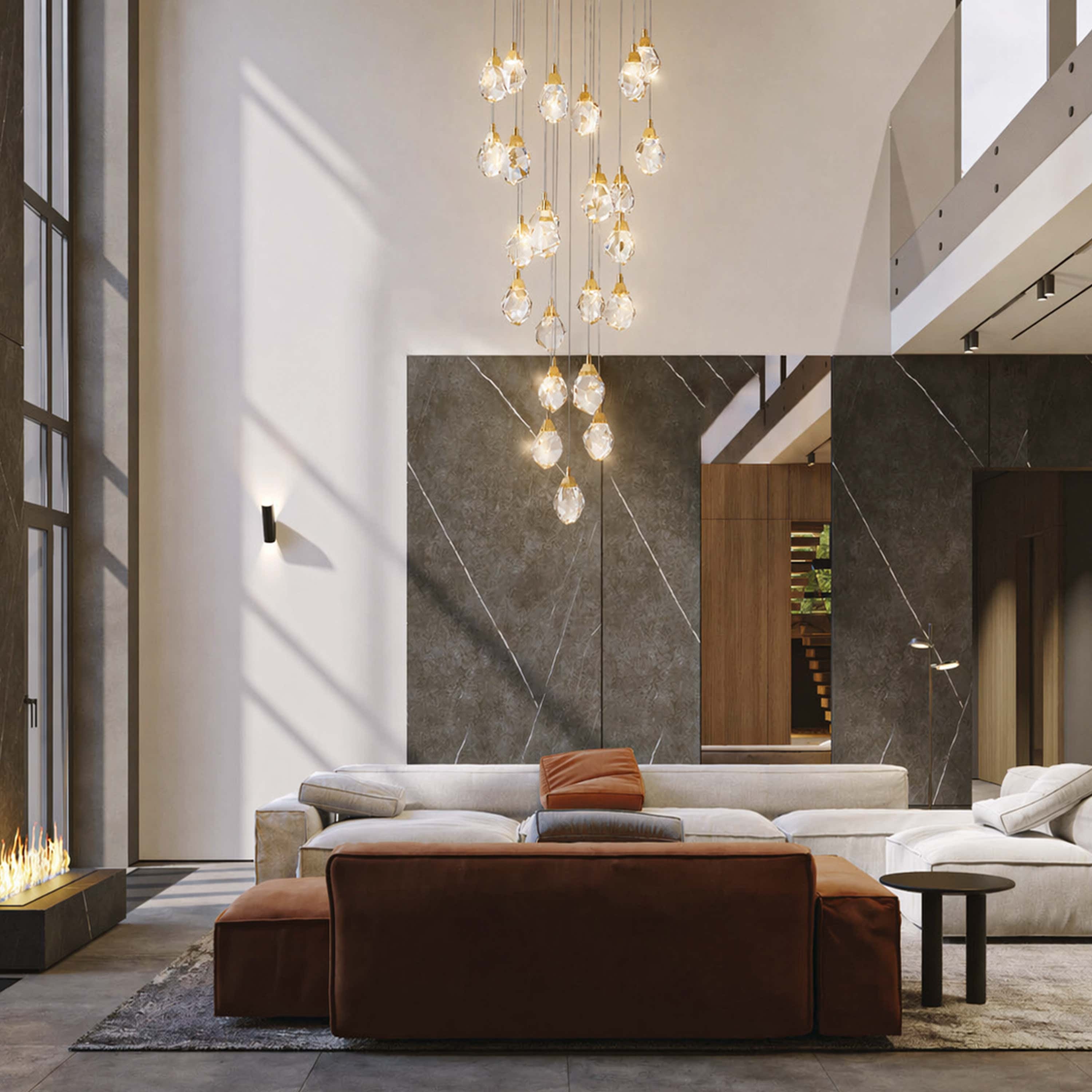 Aurelium Crystal Staircase Round Chandelier