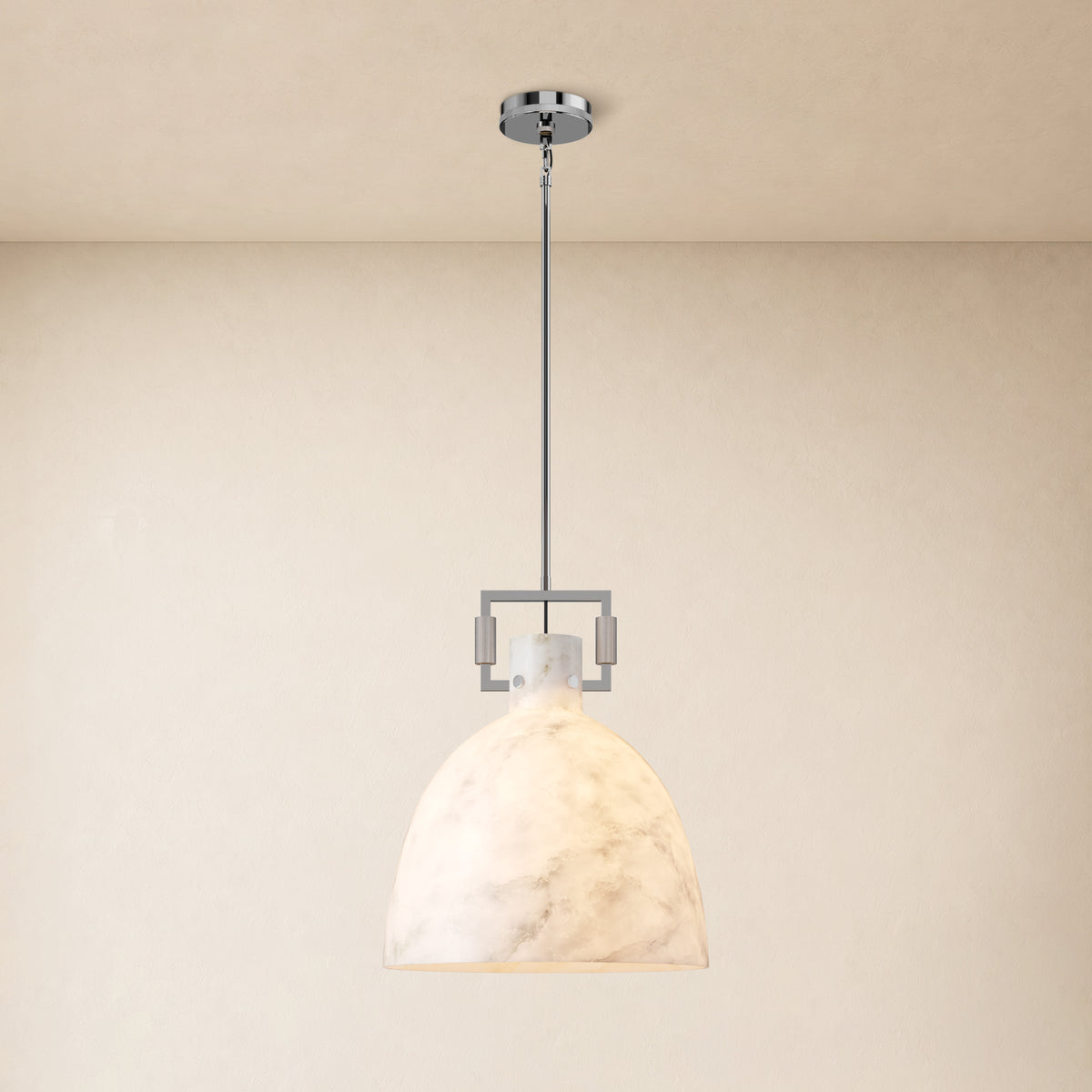 Lioren Resin Dome Pendant Light 18"D