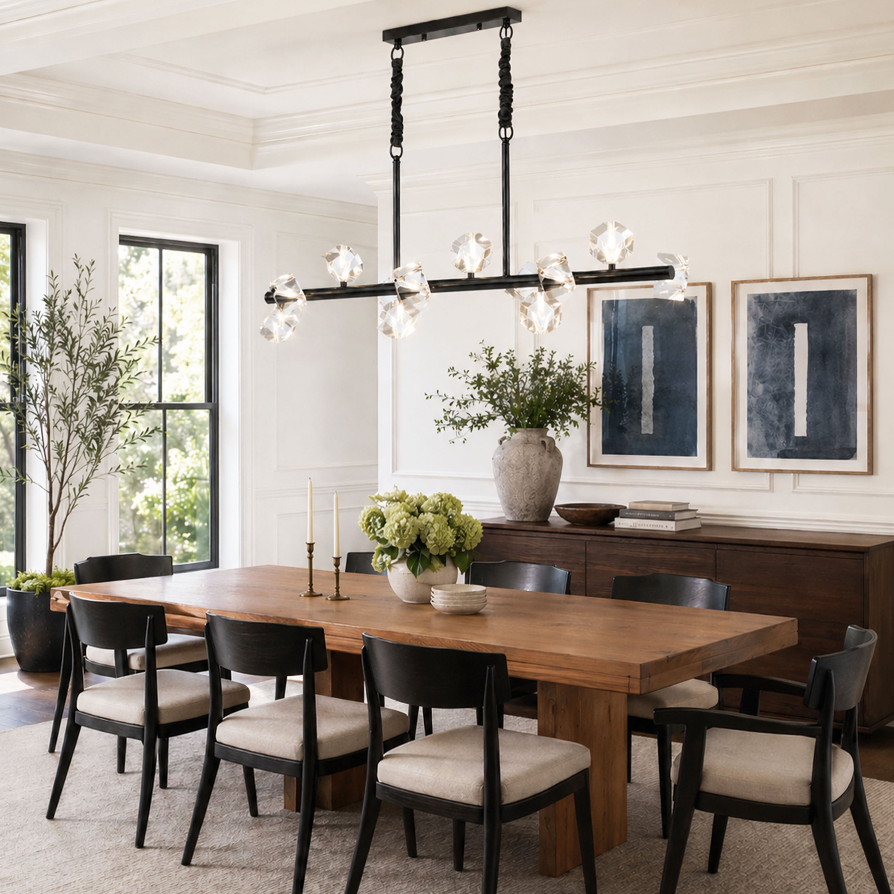 Stravon Radiant Structure Crystal Linear Chandelier